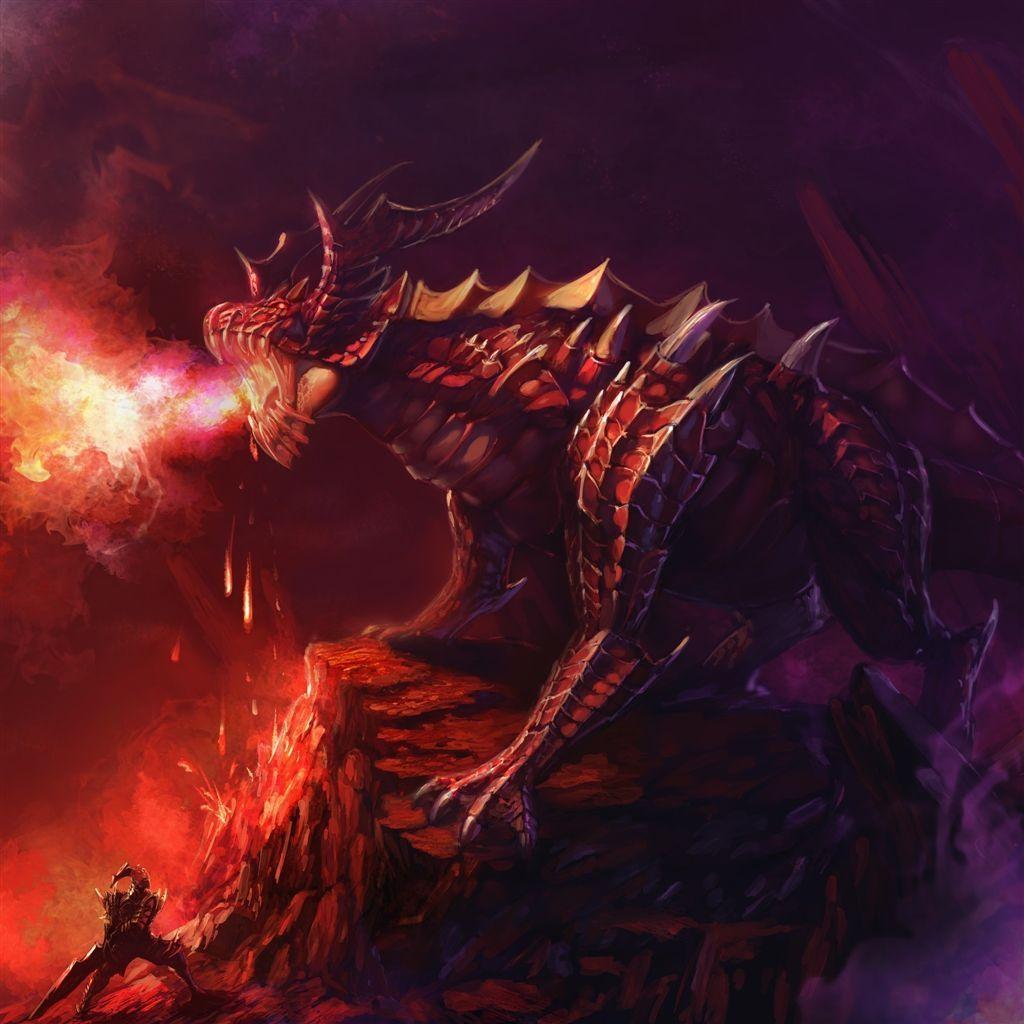 1024x1024 iPhone Wallpaper Dragon