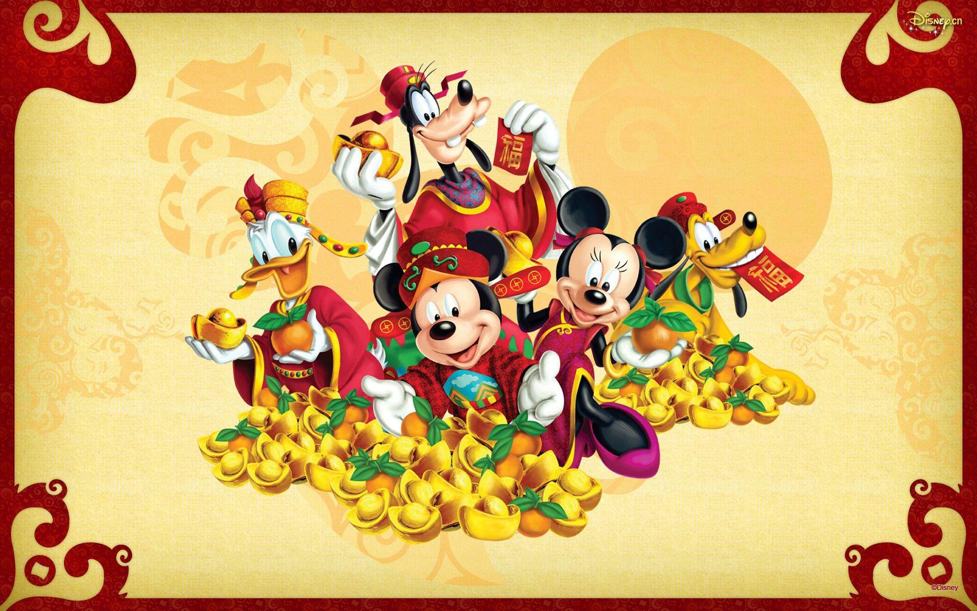 1920x1200 Mickey Mouse New Year Wallpaper - Disney Happy New Year HD - 1920x1200 - Download HD Wallpaper