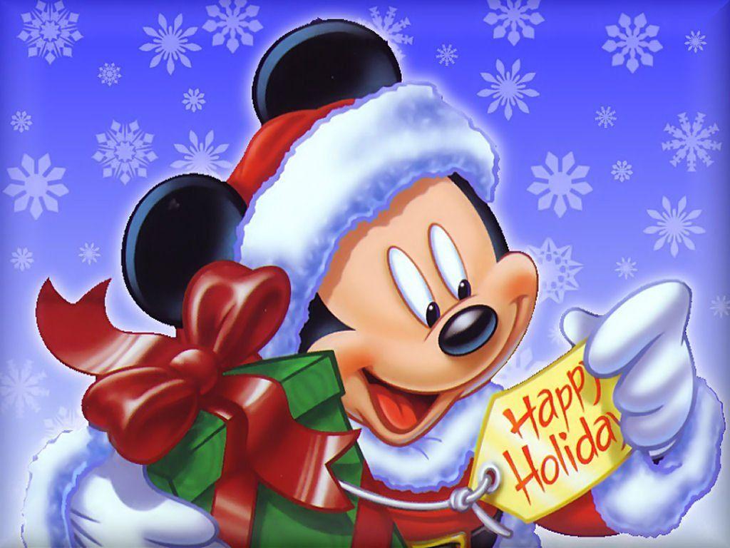 1024x768 Mickey Mouse New Years Wallpaper