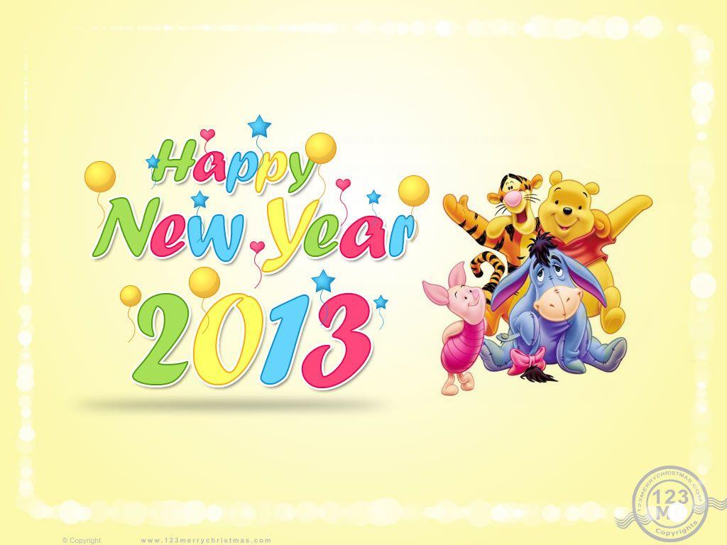1024x768 Disney happy new year Wallpaper Free eCard, Greetings