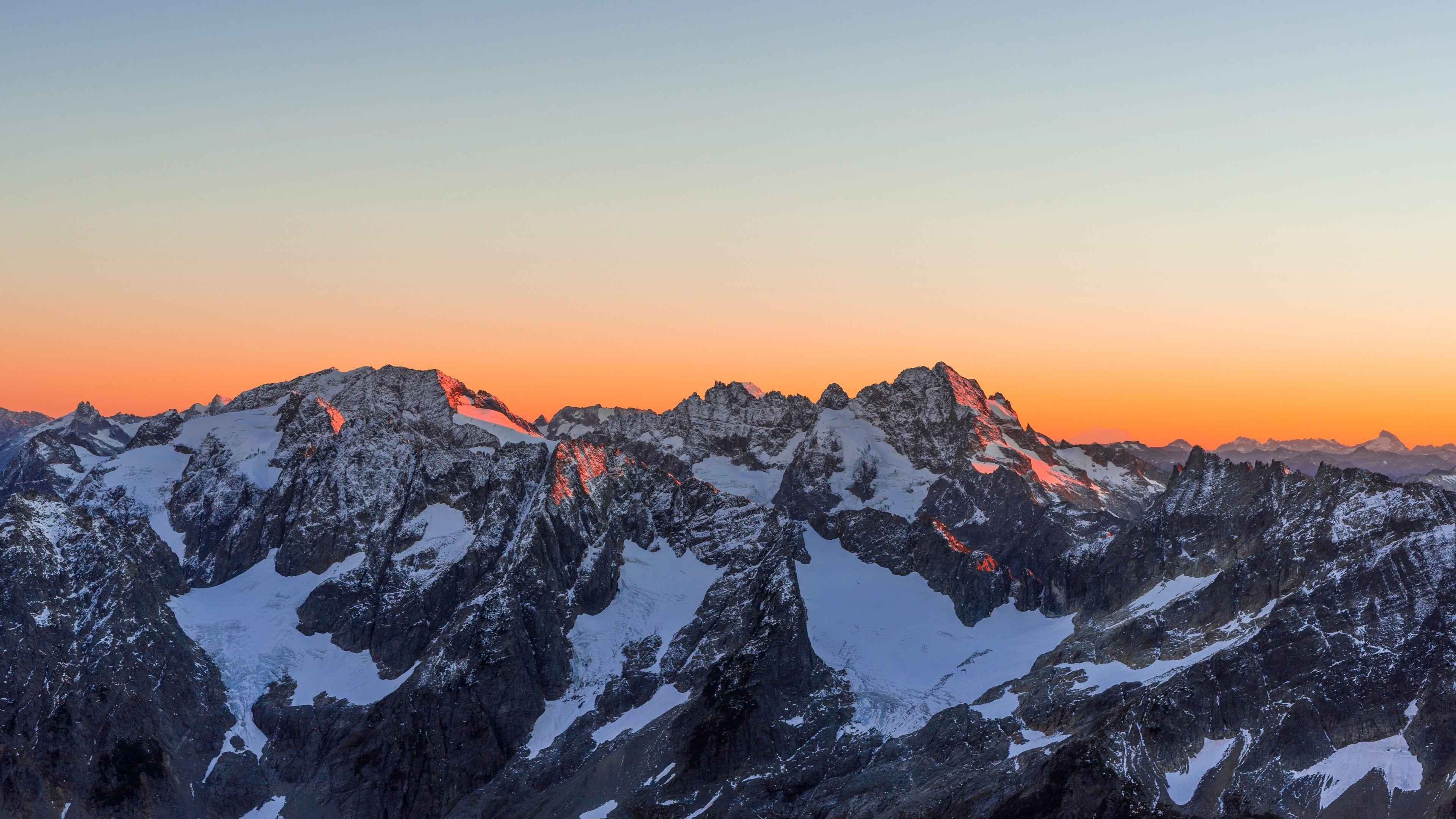3840x2160 Sahale Glacier Campground 4K Wallpaper, North Cascades National Park, Glacier, Sunset, Dusk, Mountains, Nature