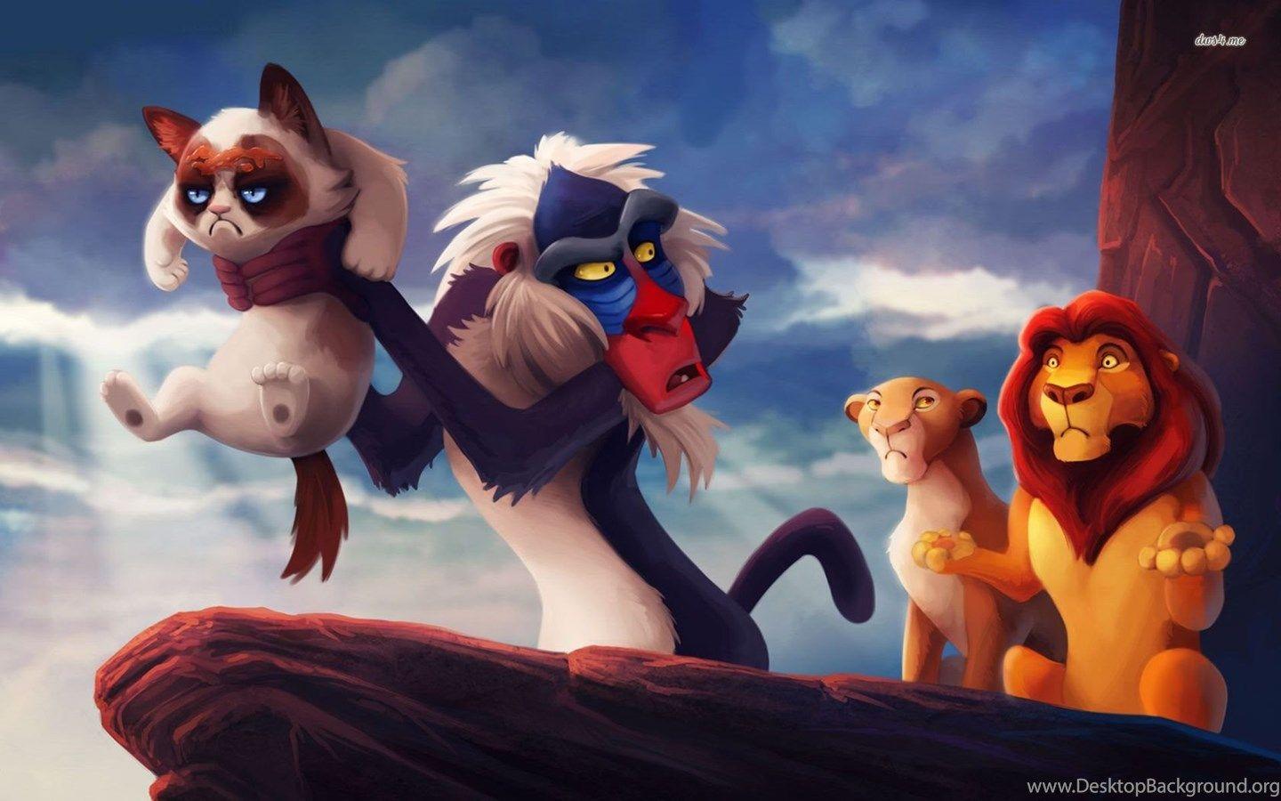 1440x900 Grumpy Cat In The Lion King Wallpaper Meme Wallpaper Desktop Background
