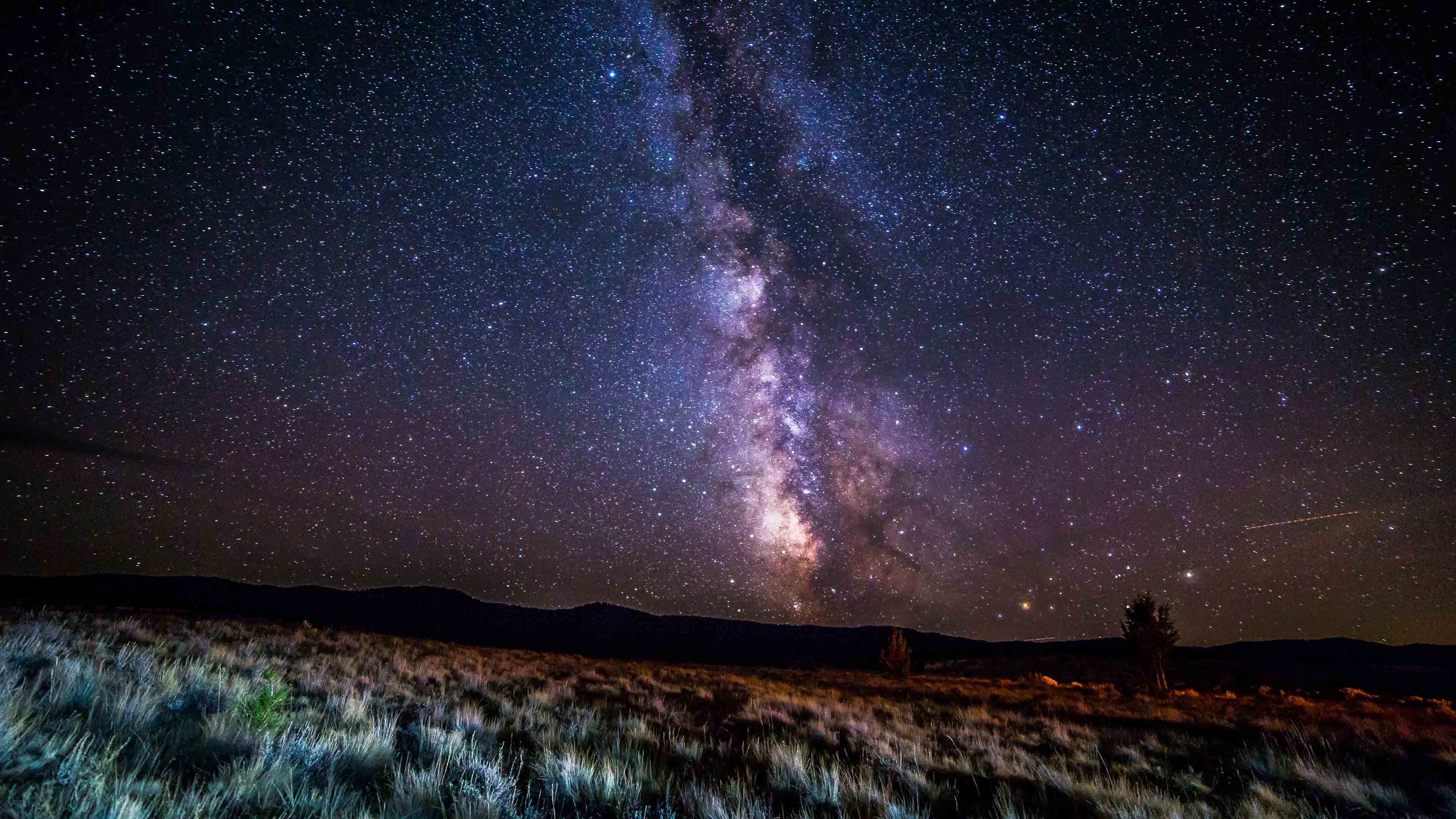 3840x2160 Starry sky near Barnhouse Campground