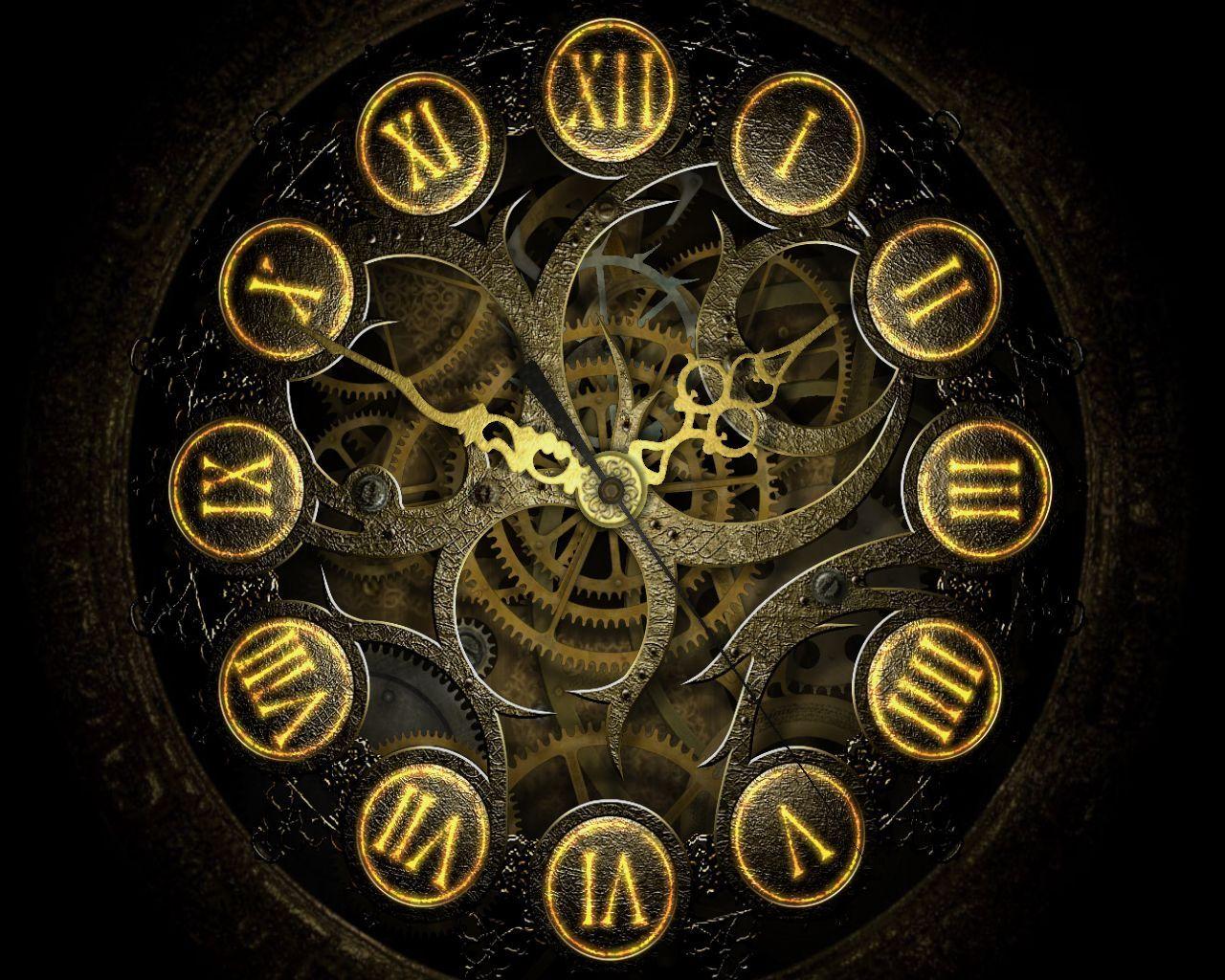 1280x1024 Steampunk Wallpaper. Steampunk clock, Clock, Steampunk wallpaper