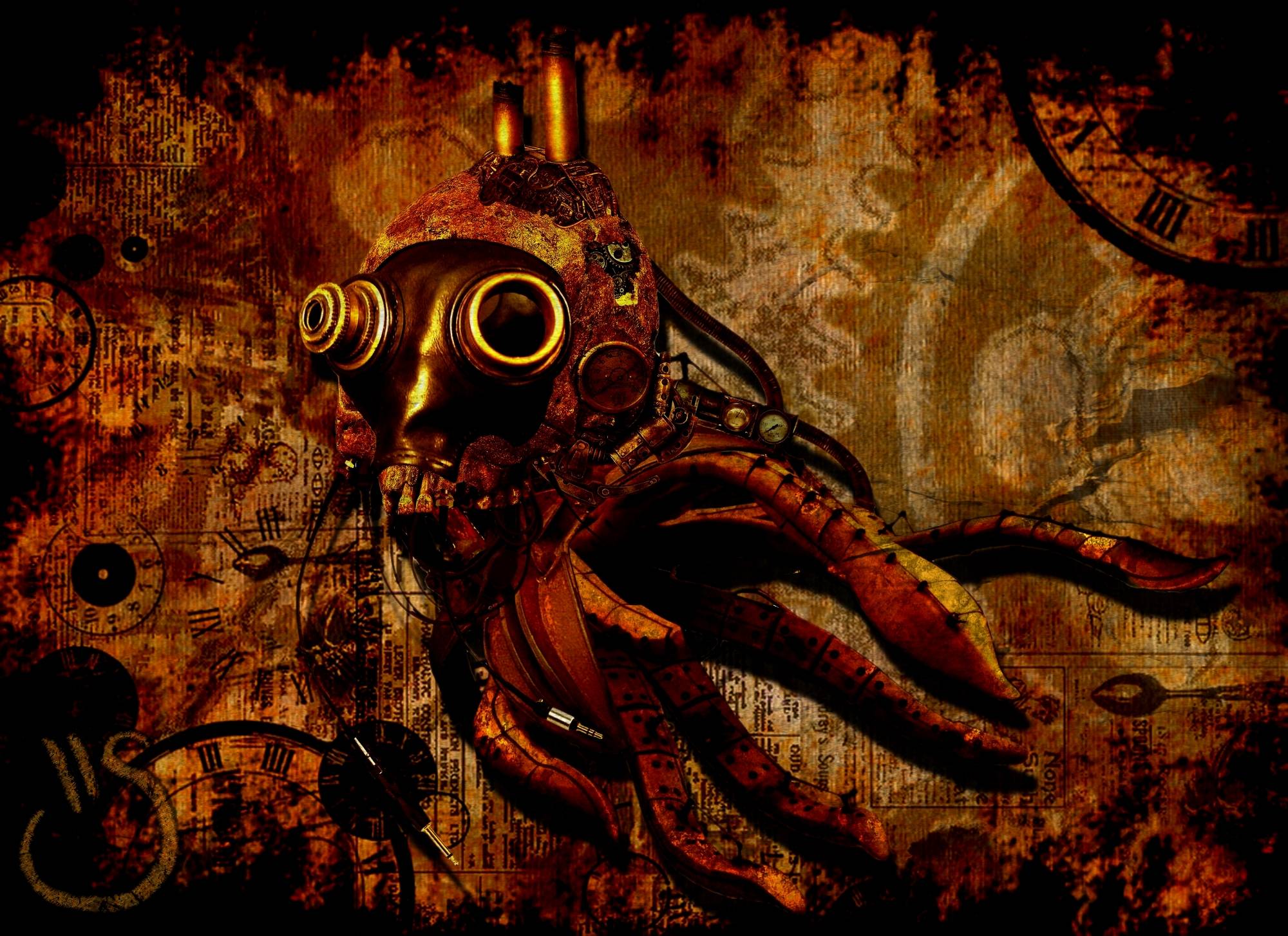 2000x1454 Steampunk Desktop Background