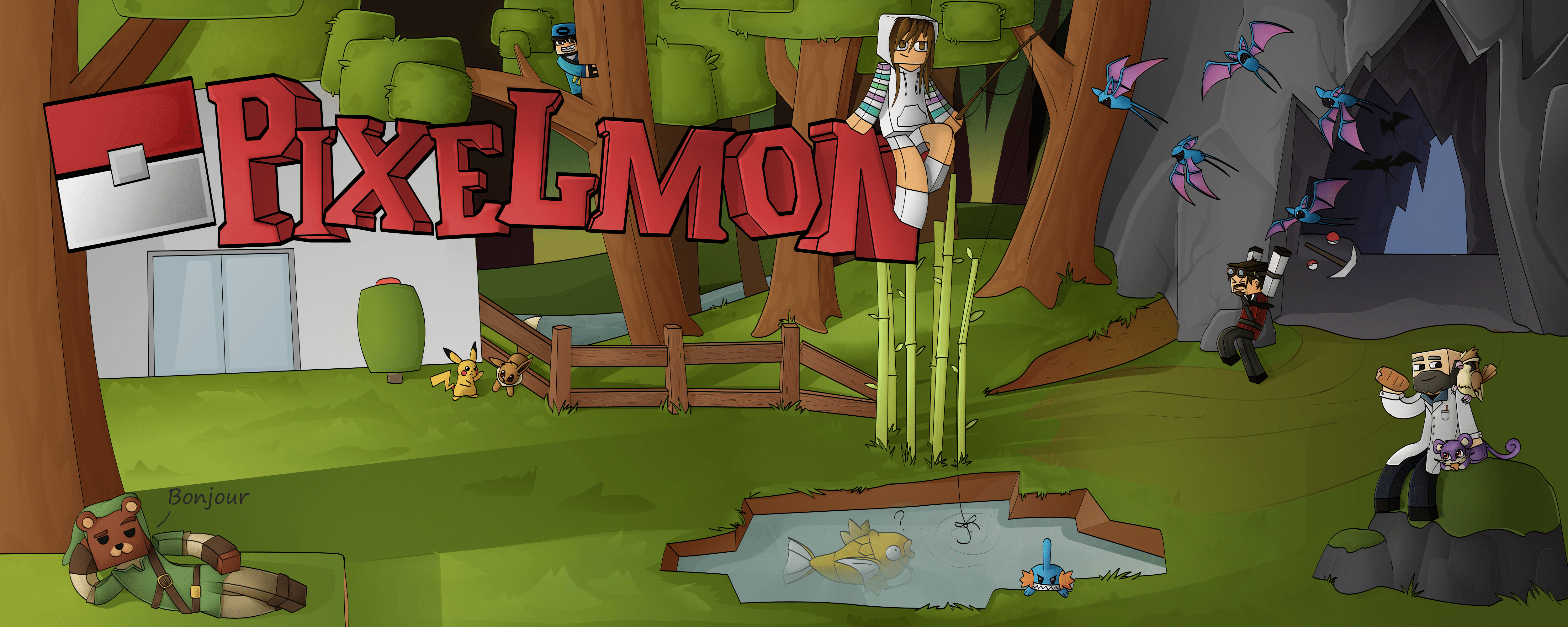 5000x2000 Pixelmon Wallpaper