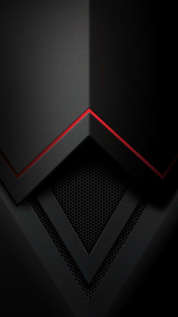 720x1280 JMC Red Light OFF, Polygonal Black Form, Industrial Design Detail, Triangular Sh. #Black #Desig. Cellphone Wallpaper, Dark Phone Wallpaper, Android Wallpaper
