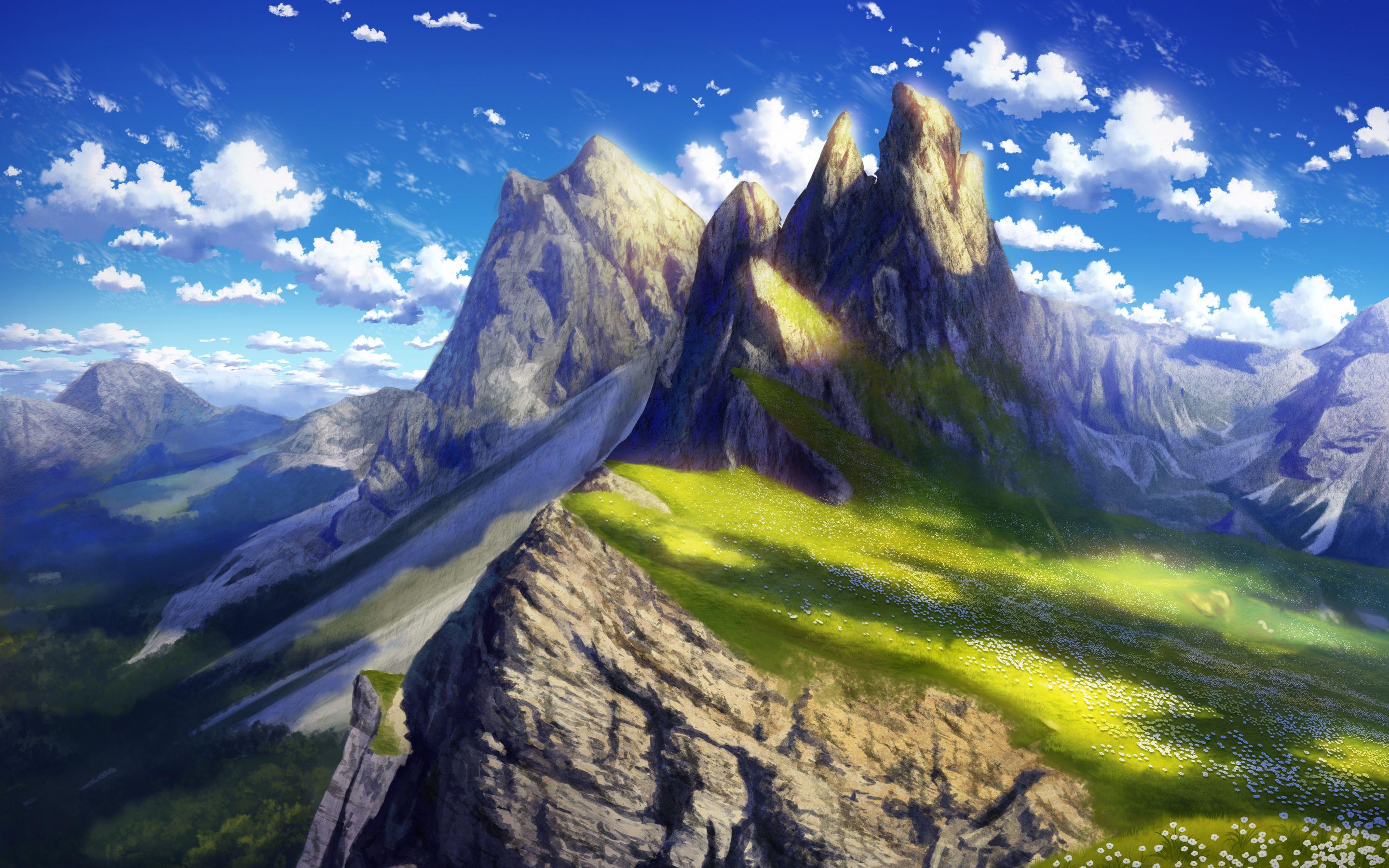 2880x1800 Anime Landscape 4k Macbook Pro Retina HD 4k Wallpaper, Image, Background, Photo and Picture