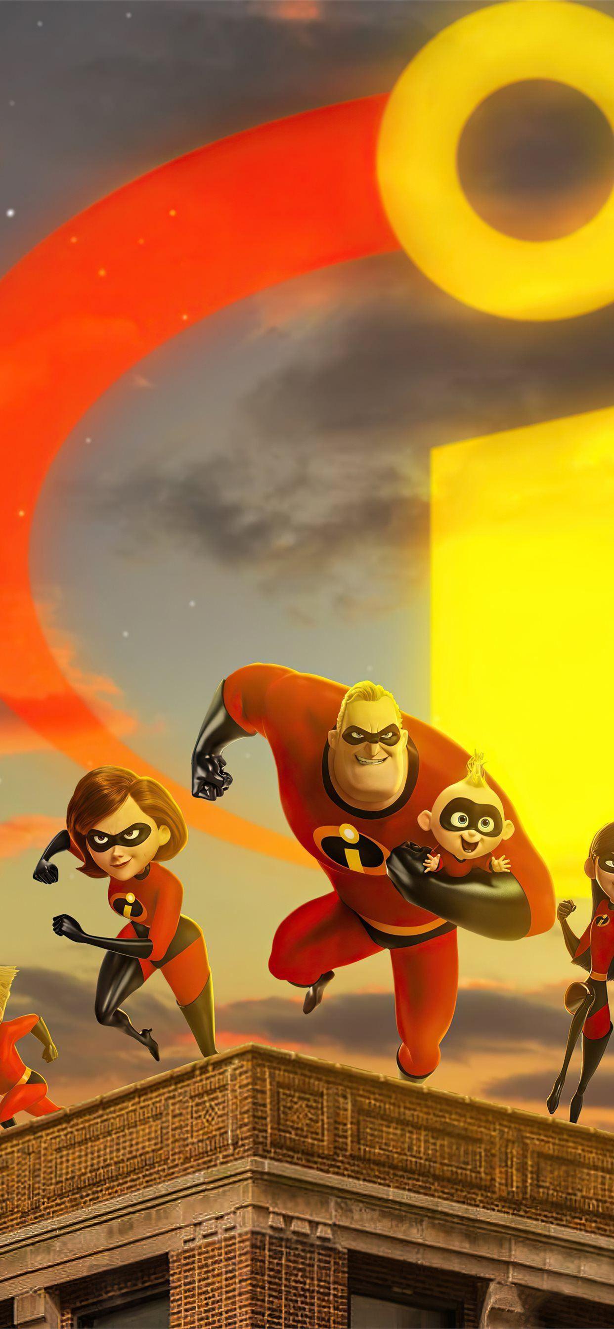 1242x2688 the incredibles 2 team up iPhone X Wallpaper Free Download