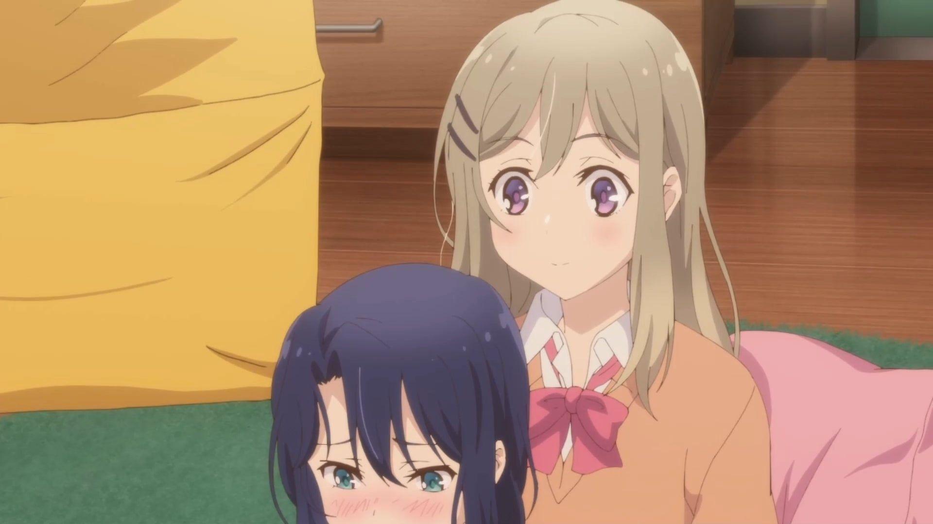 1920x1080 Do you mind if I sit between your legs? [Adachi to Shimamura]