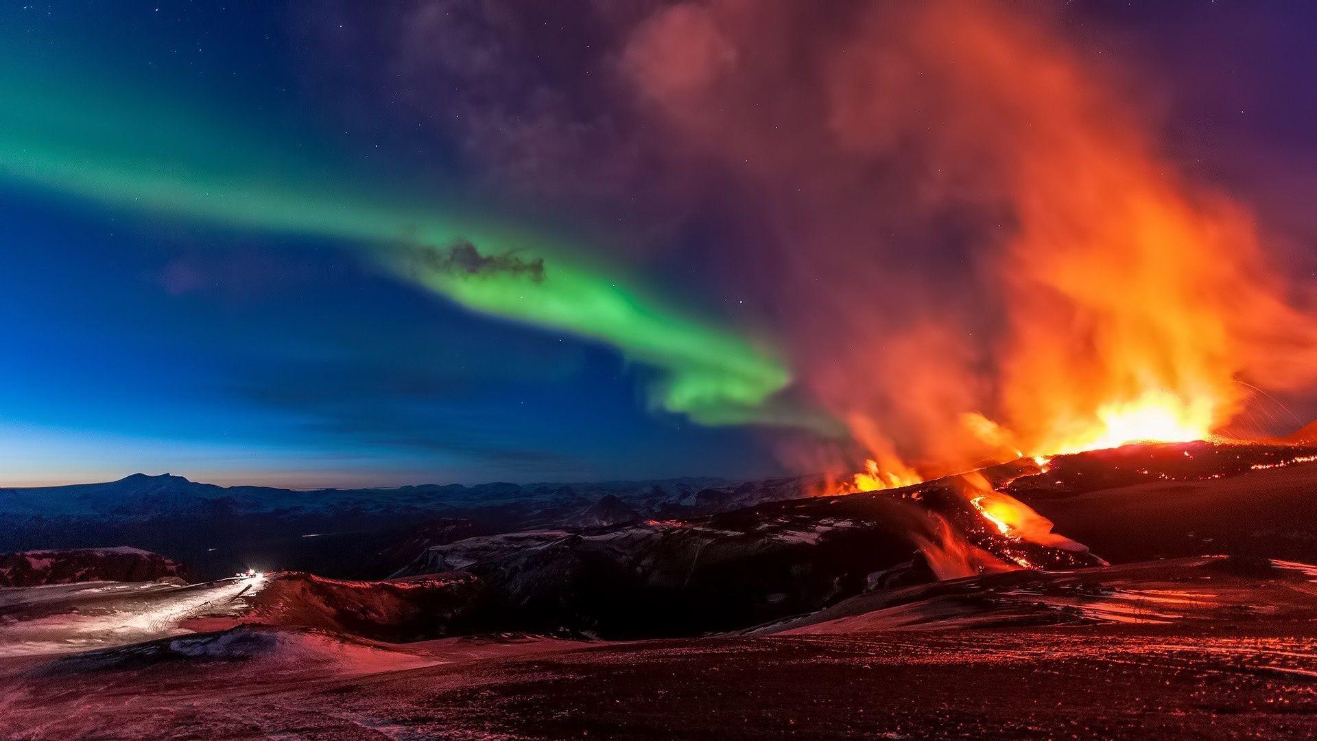 1920x1080 Volcano Eruption Wallpaper