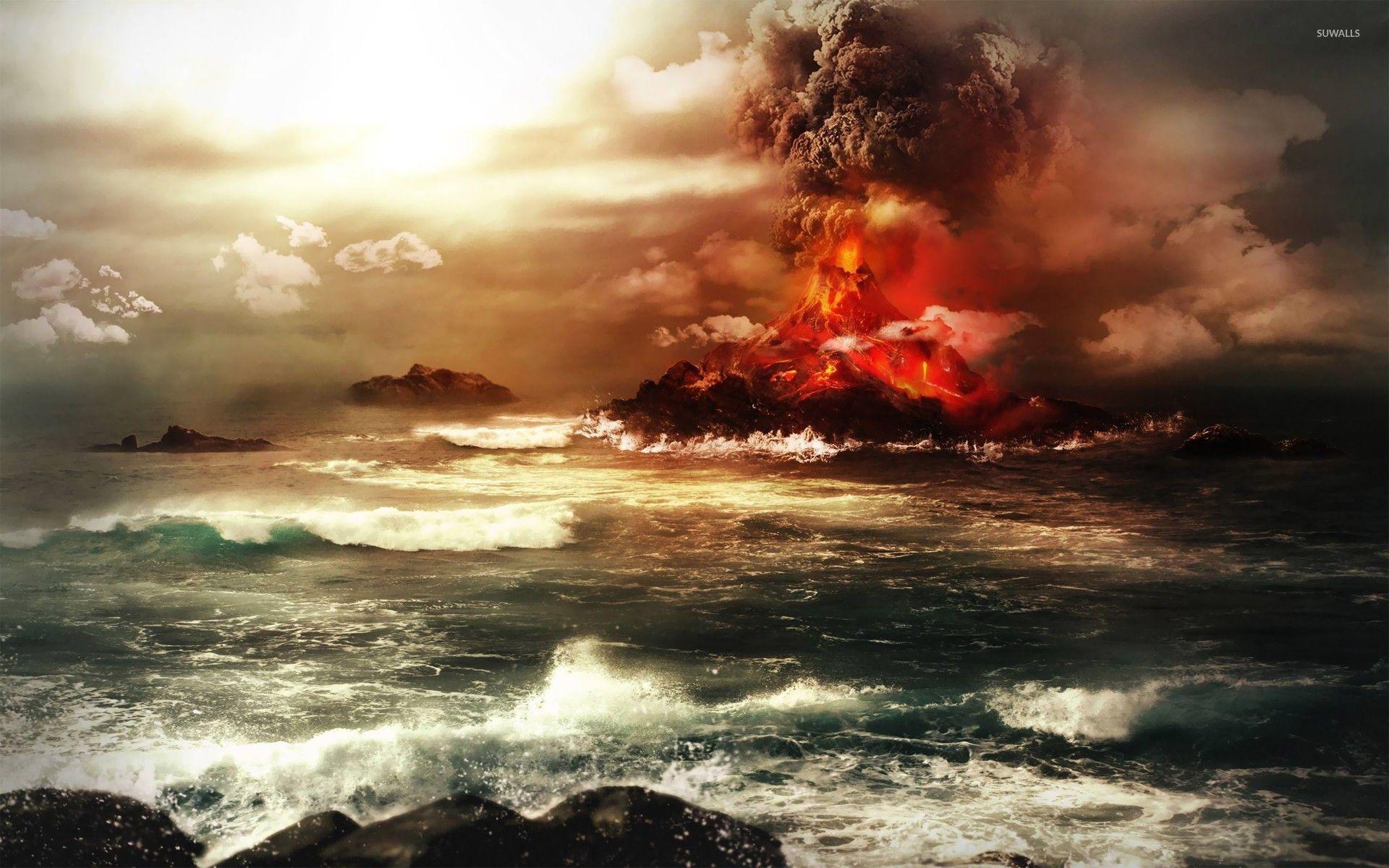 1920x1200 Erupting volcano wallpaper wallpaper