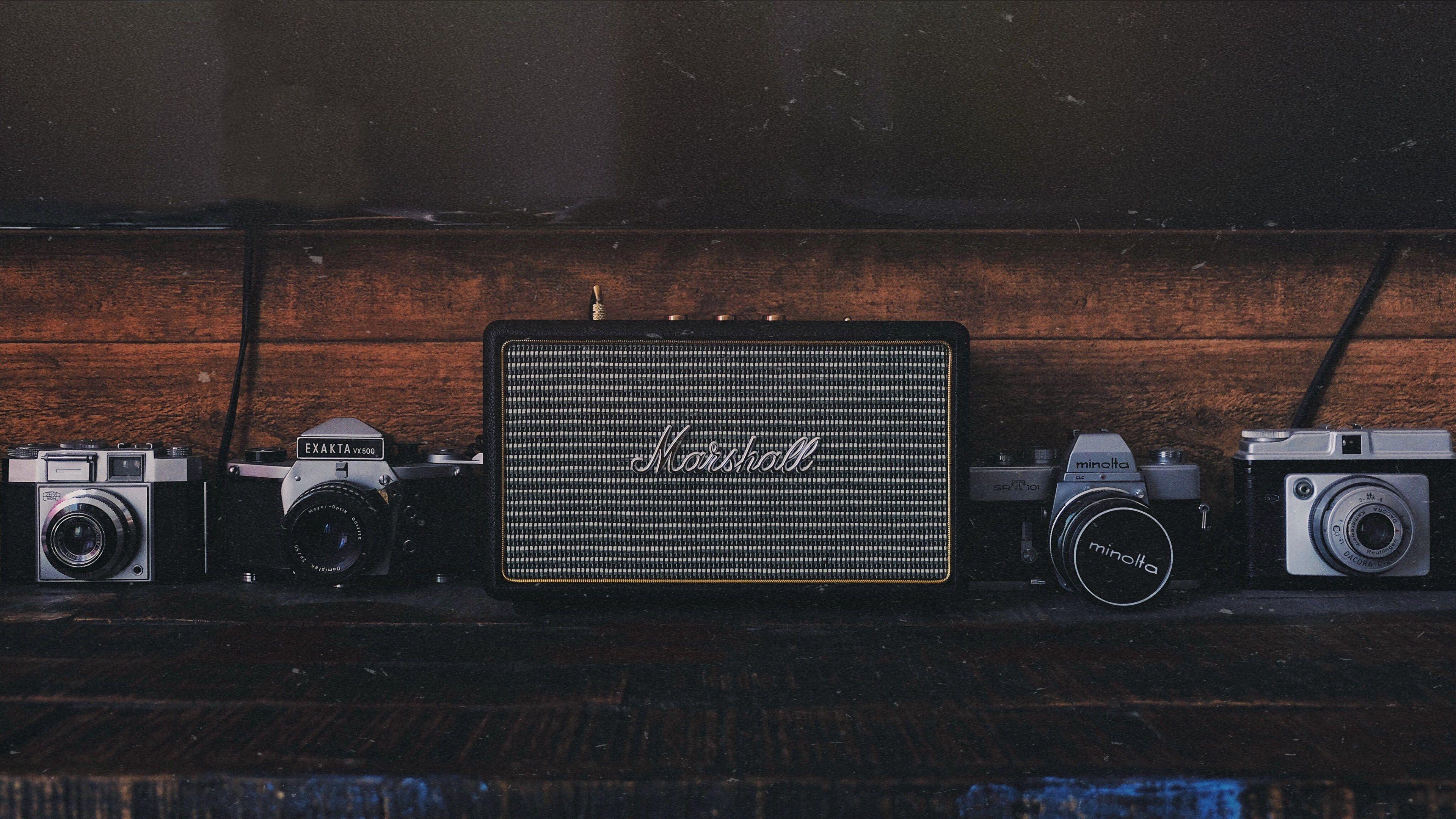 3840x2159 Marshall Amplifier Wallpaper Speakers HD Wallpaper