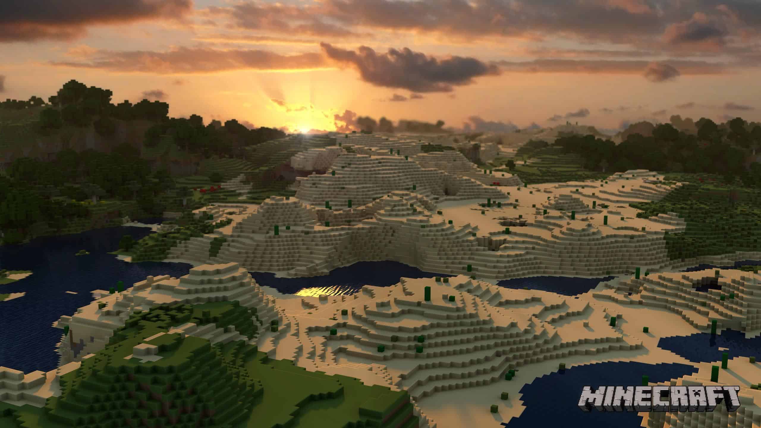 2560x1440 Minecraft Landscape WQHD 1440p Wallpaper