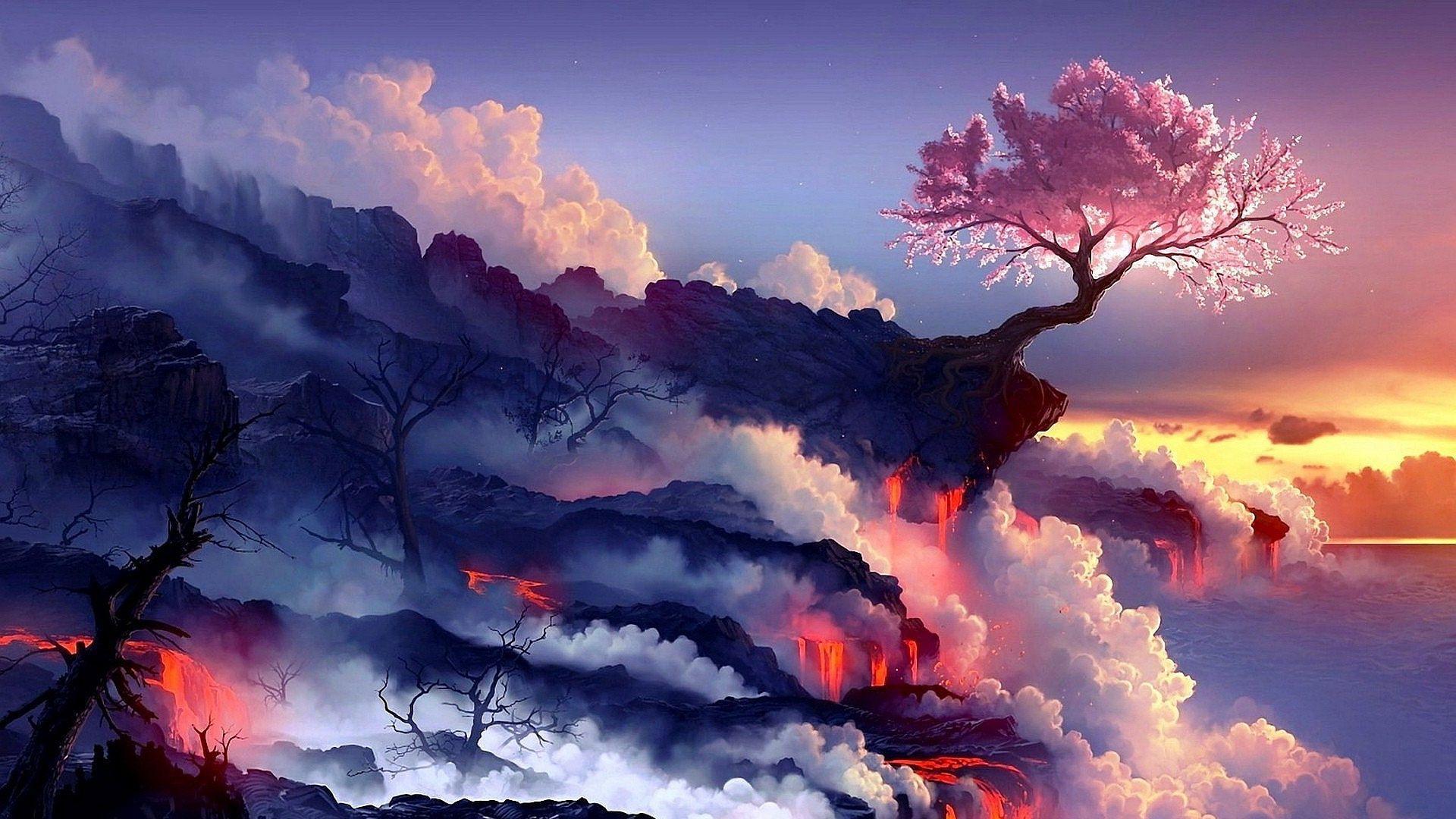 1920x1080 Anime Nature Wallpaper 4k