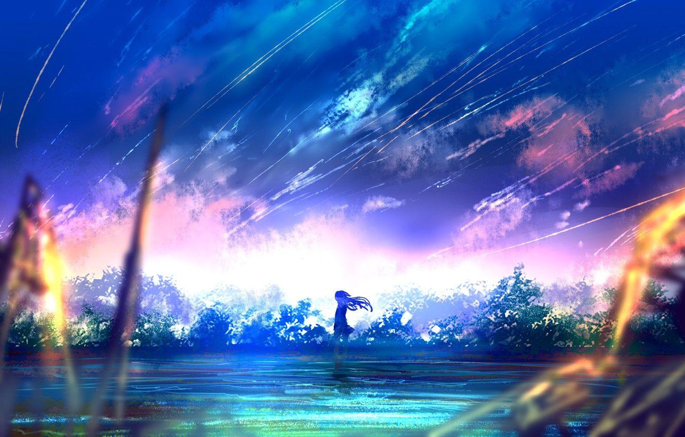 1332x850 Desktop Anime Nature Wallpaper