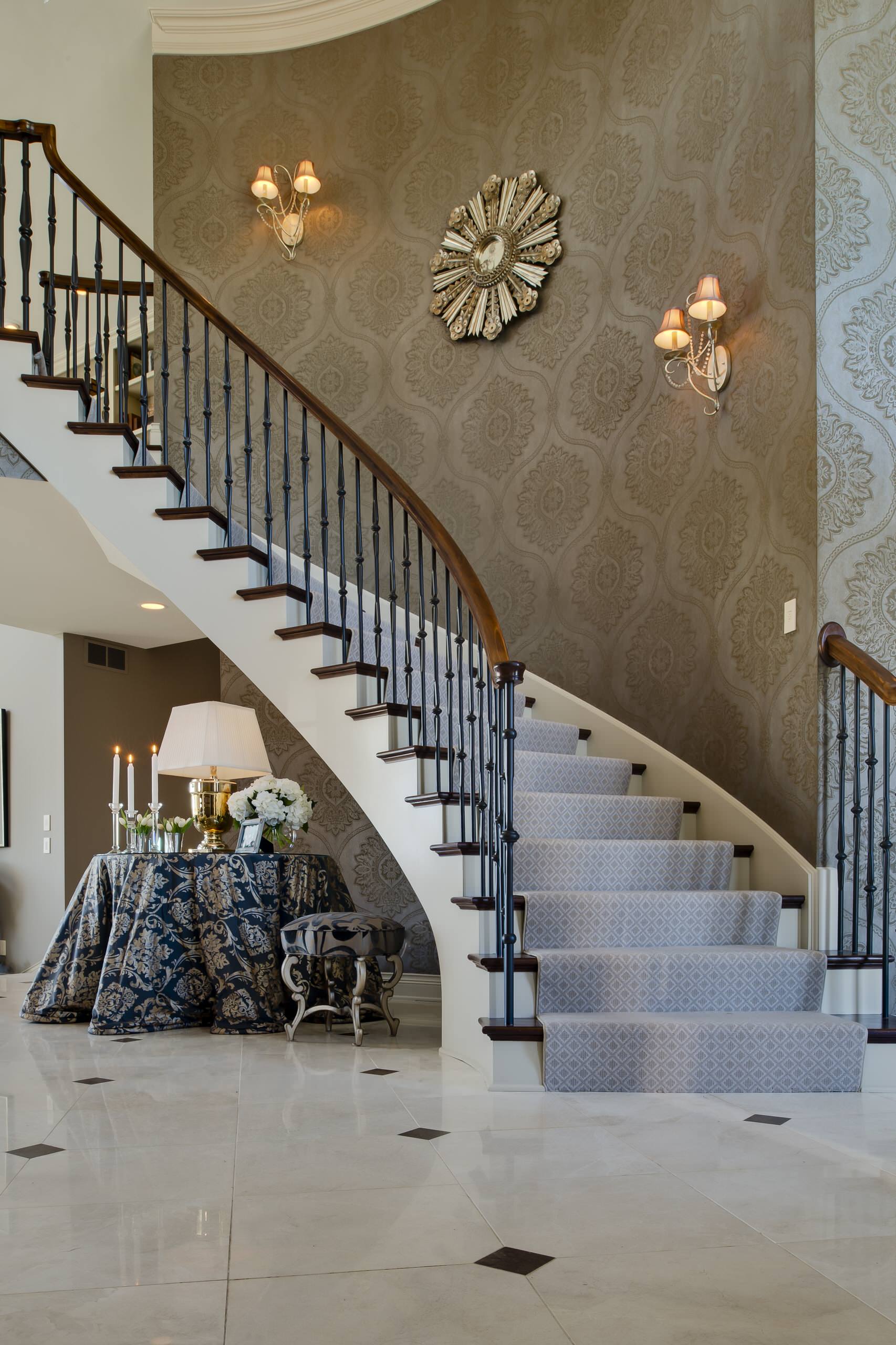 Wallpaper by Aronel on staircase wall  Wallpaper staircase Stairway  wallpaper Staircase wall