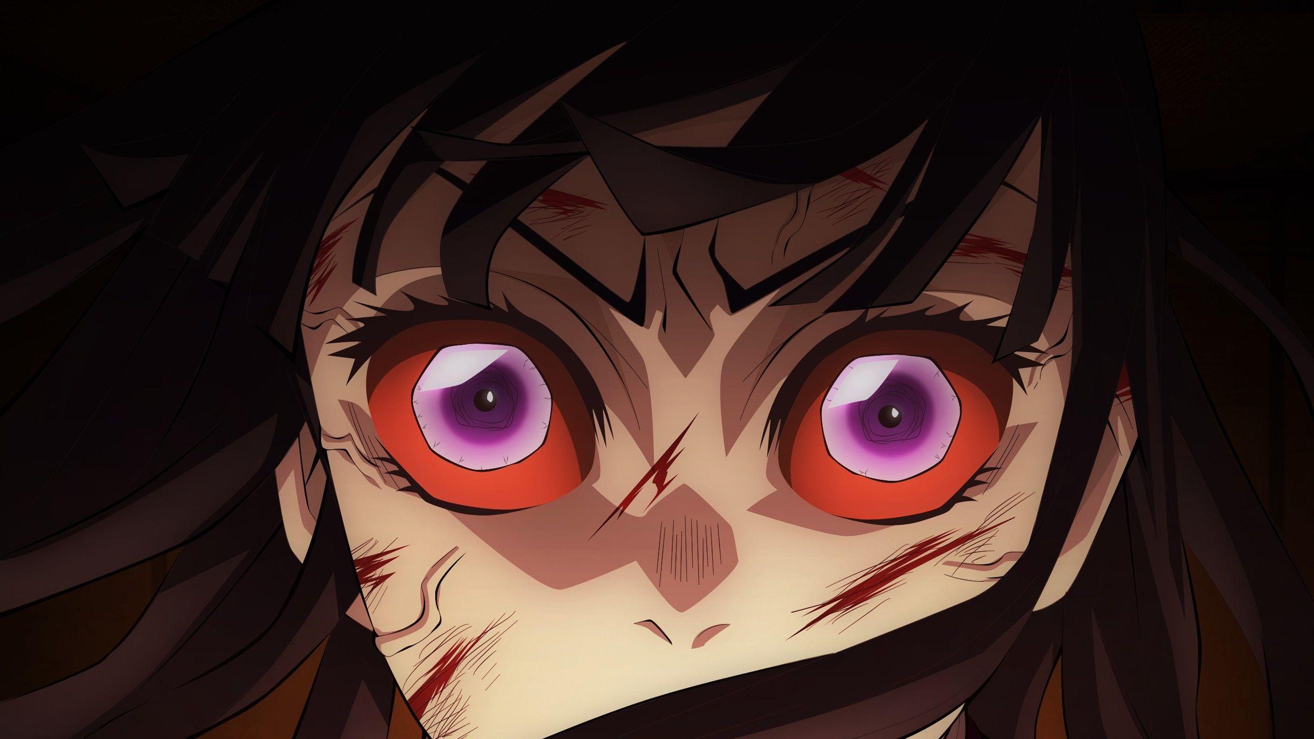 2560x1440 Demon Slayer Kanao Tsuyuri With Purple Eyes HD Anime Wallpaper