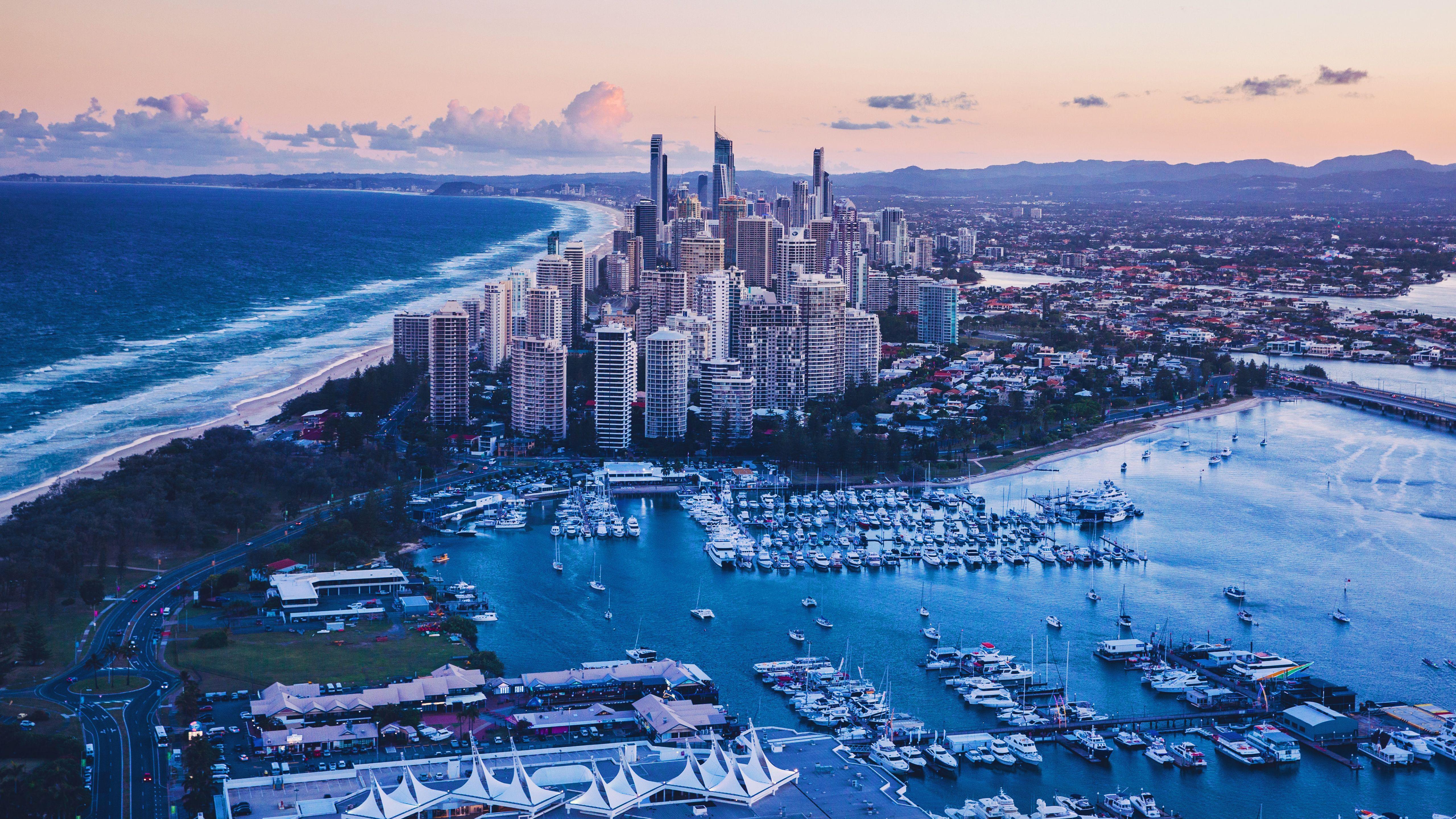 5120x2880 City of Gold Coast Queensland Australia 4K 5K Wallpaper