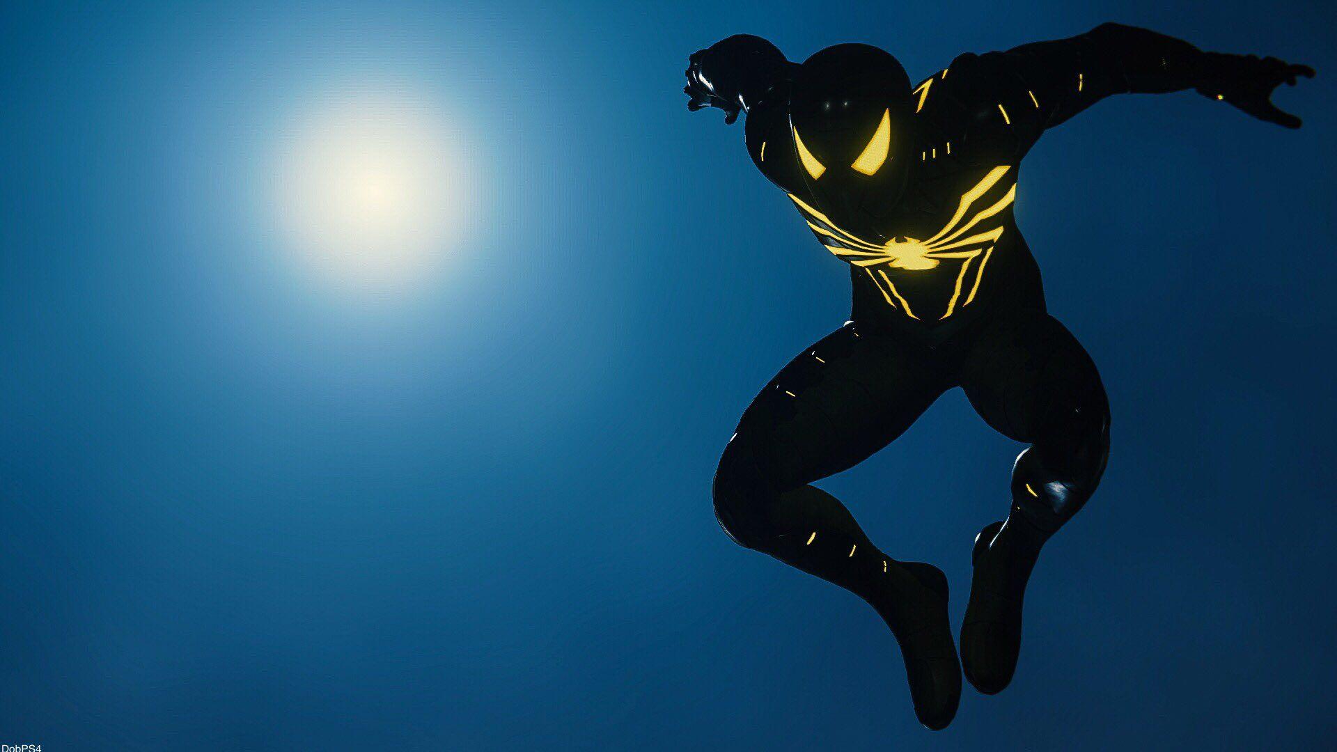 1920x1080 Black Suit Spiderman PS4 Pro Game Laptop Full HD 1080P HD 4k Wallpaper, Image, Background, Photo and Picture