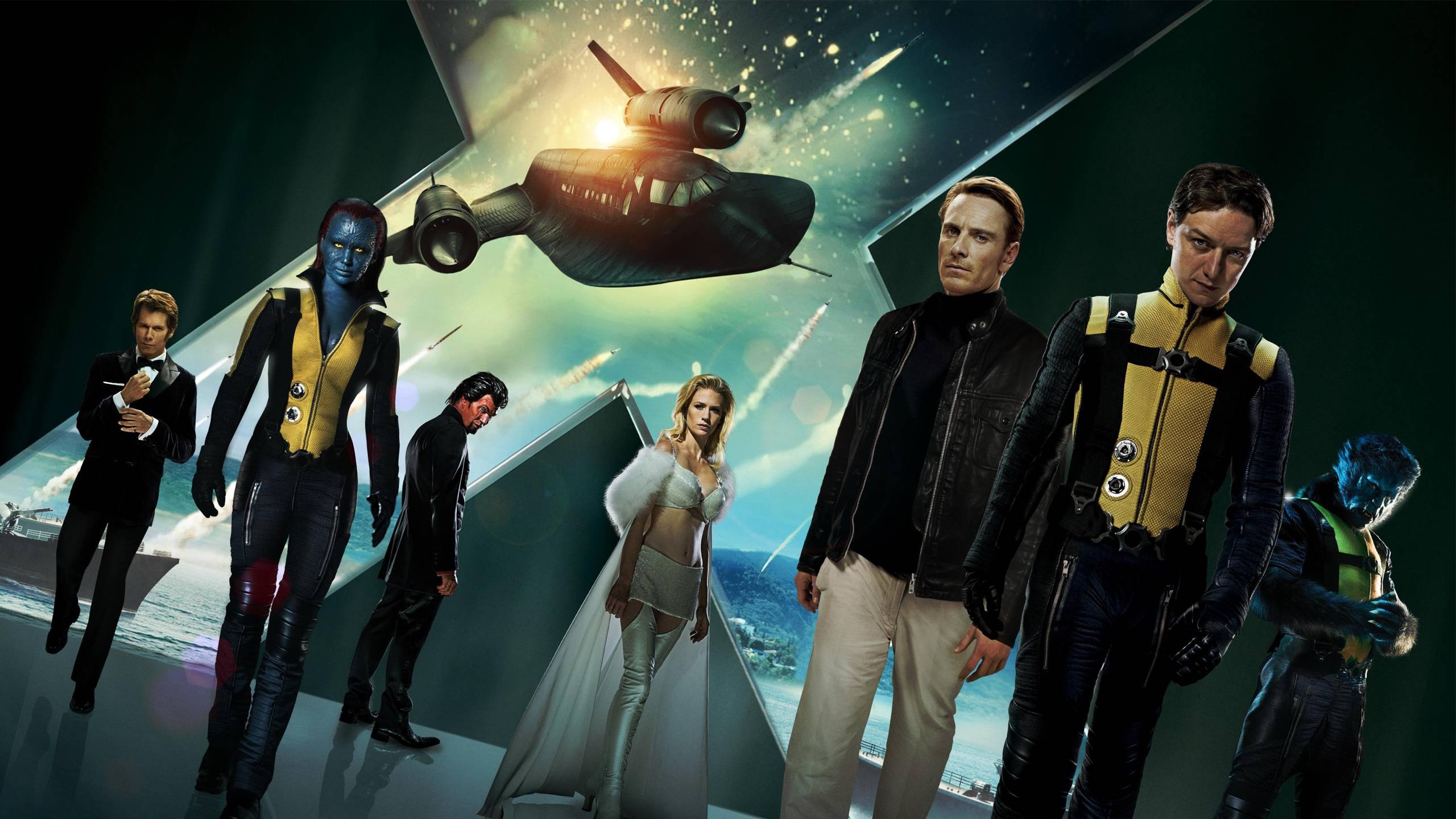 2560x1440 X Men, Movies, Mystique, Beast (character), Magneto, Charles Xavier, Michael Fassbender, James McAvoy, Emma Frost, X Men: First Class Wallpaper HD / Desktop and Mobile Background