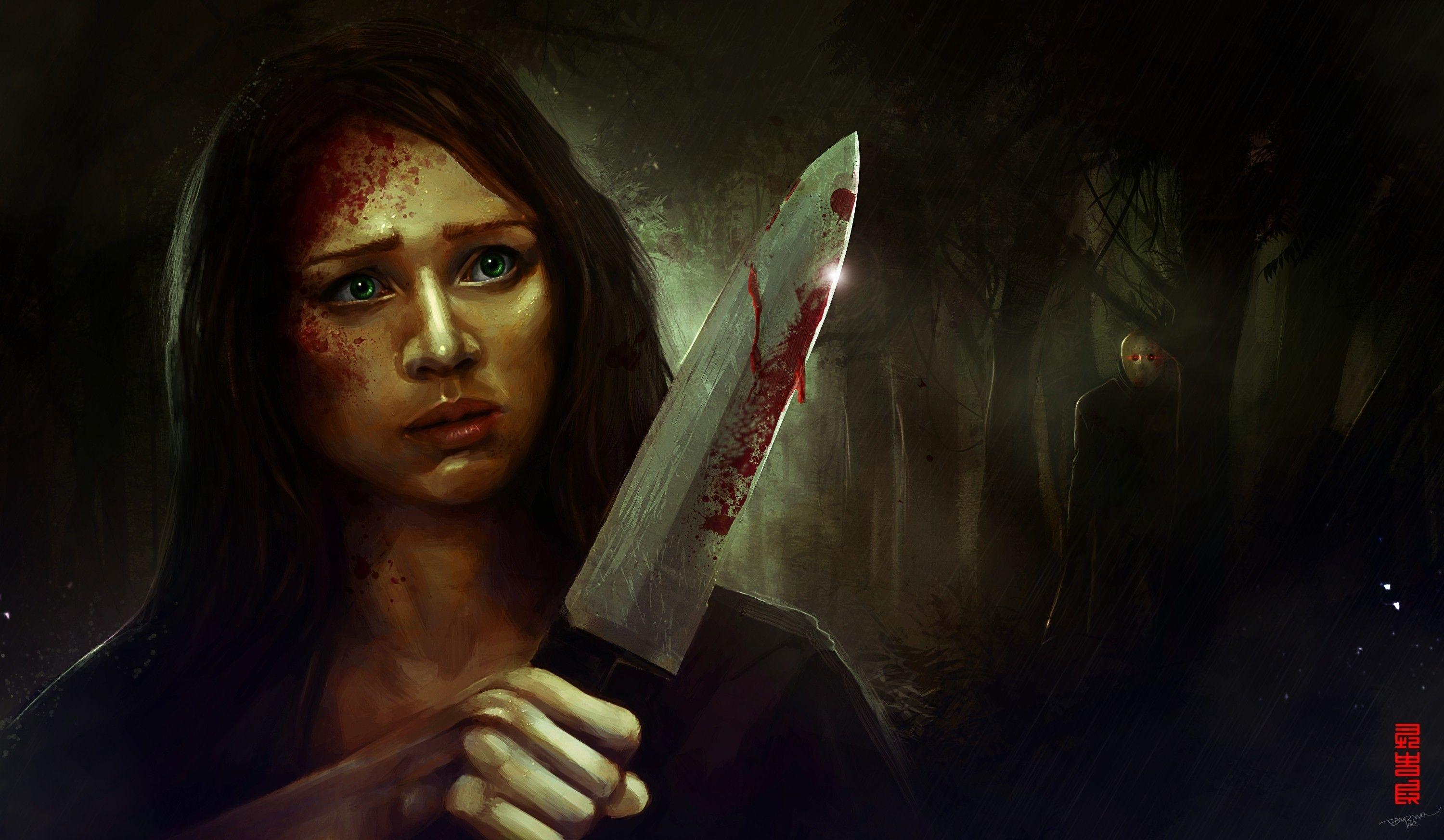 3000x1745 artwork jason voorhees wallpaper