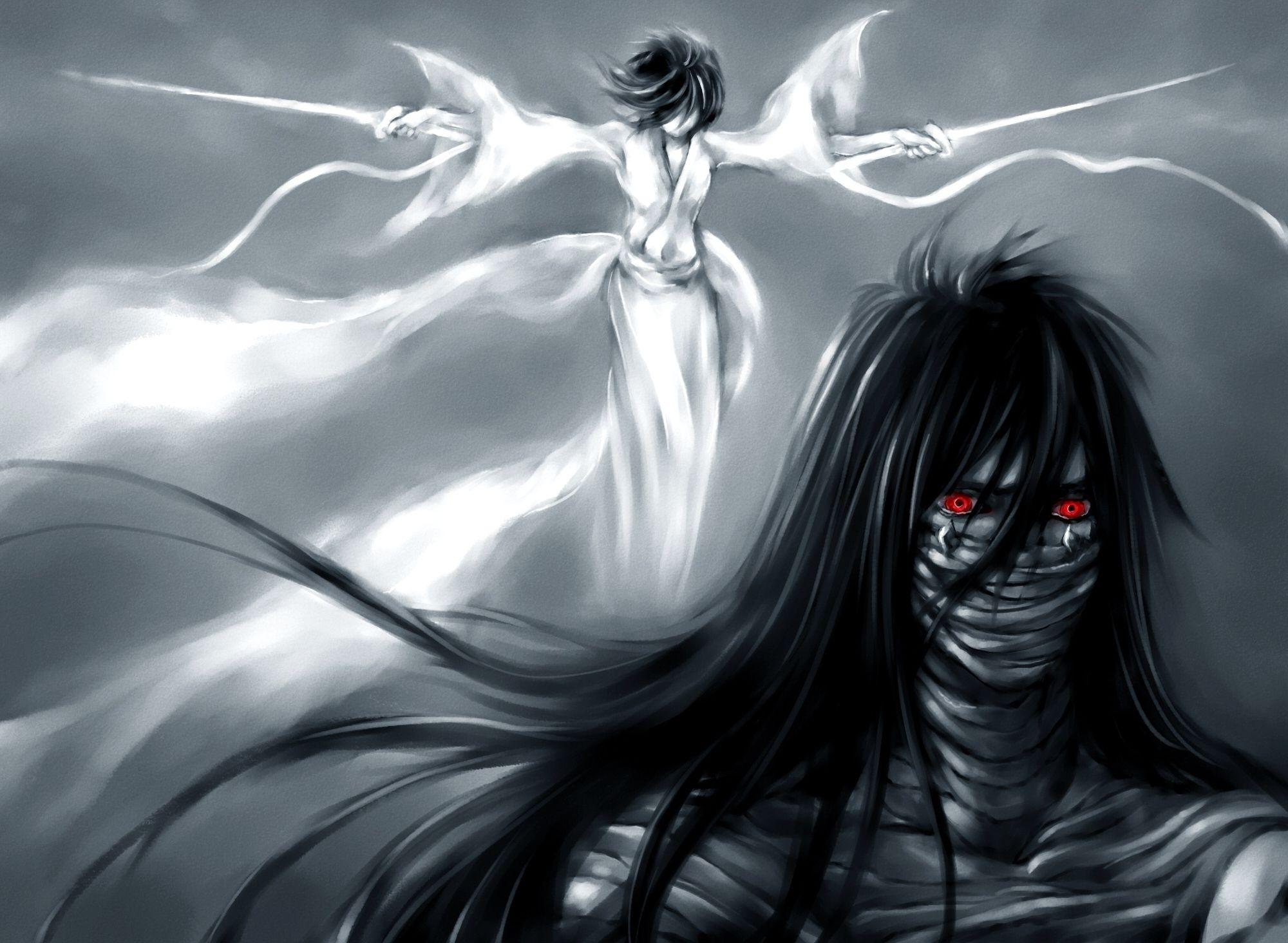 2000x1464 Sad Anime Boy Wallpaper HD And Rukia Art