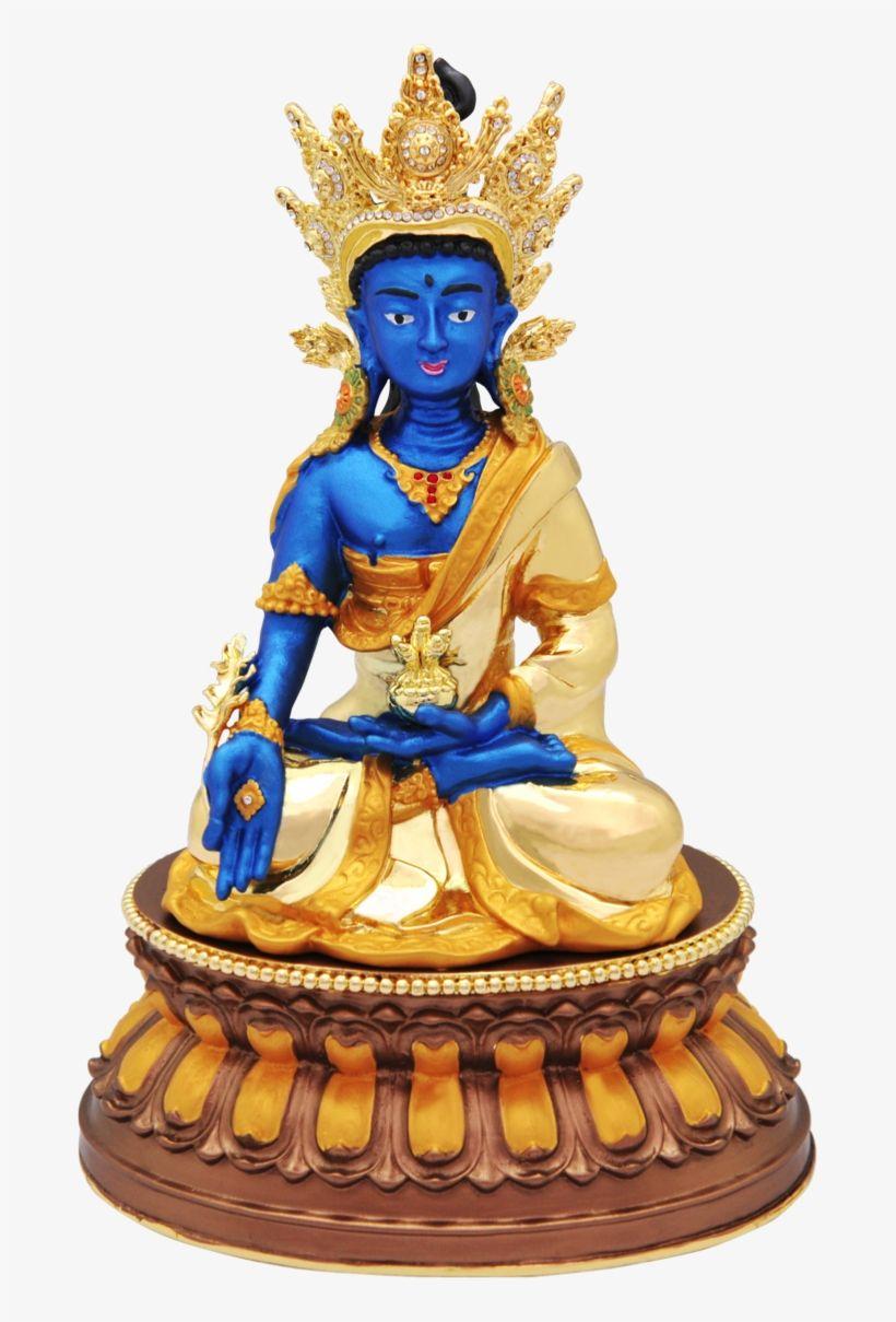820x1209 Bejeweled Medicine Buddha Blue Face PNG Download