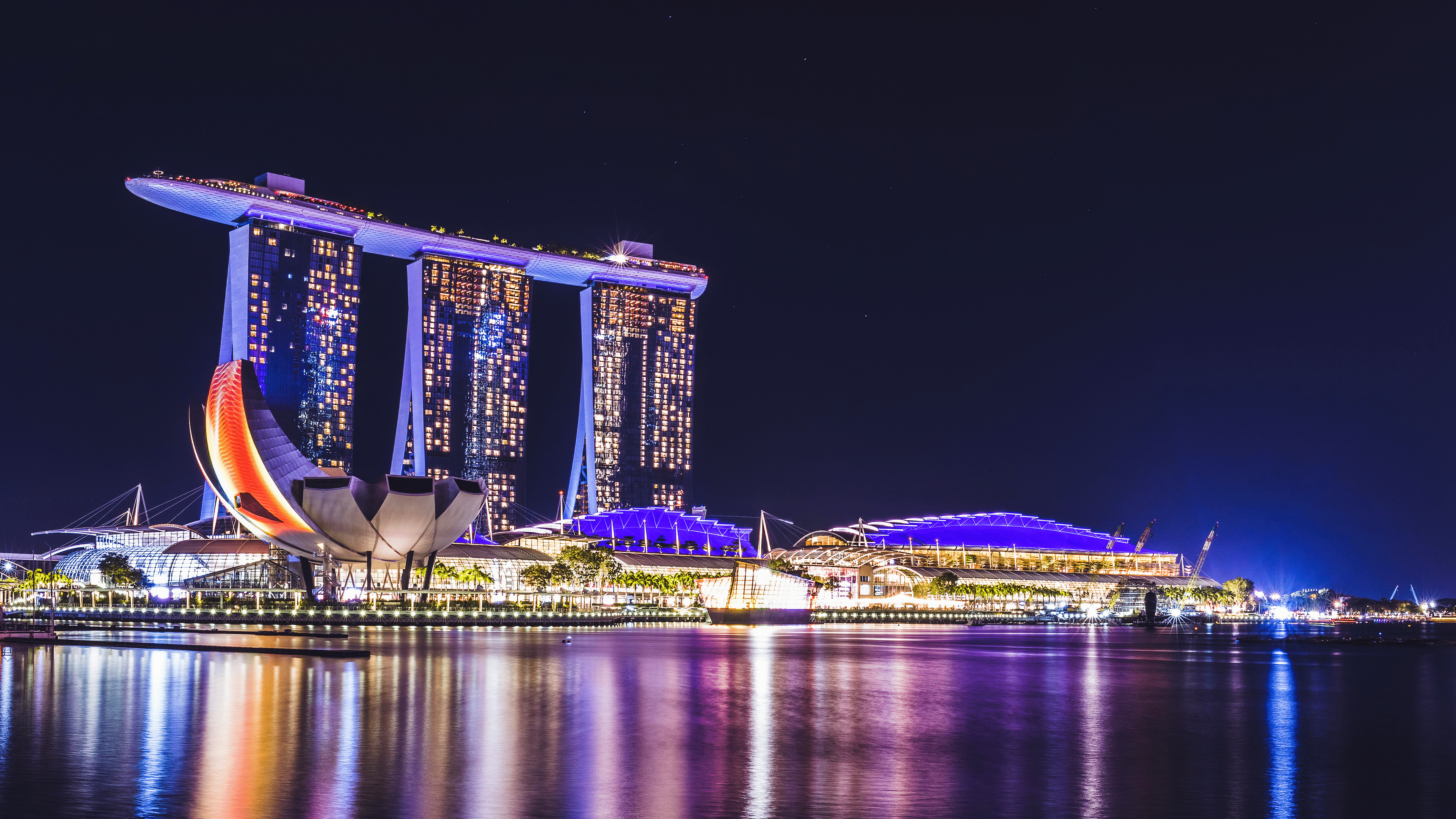 3840x2160 Marina Bay Sands by Night, Singapore [3840x2160]