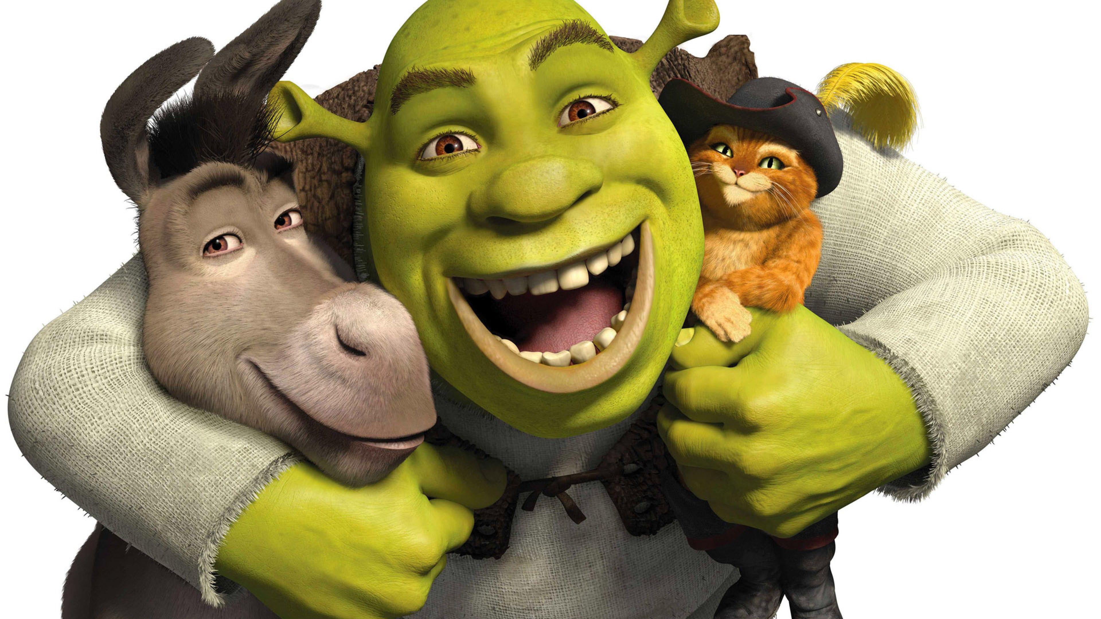 3840x2160 Donkey Shrek Puss In Boots Wallpaper for Desktop and Mobiles 4K Ultra HD
