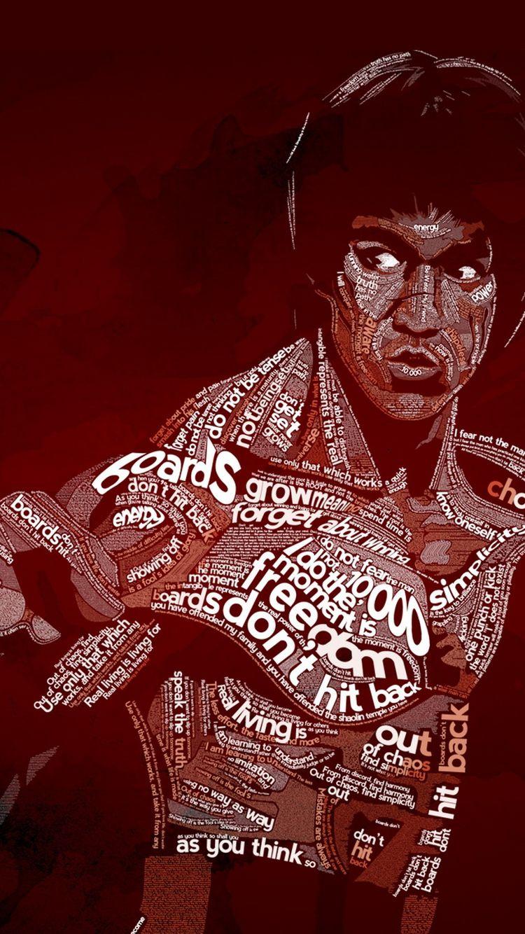 750x1334 Bruce Lee Typographic iPhone 6 Wallpaper Lee Wallpaper & Background Download