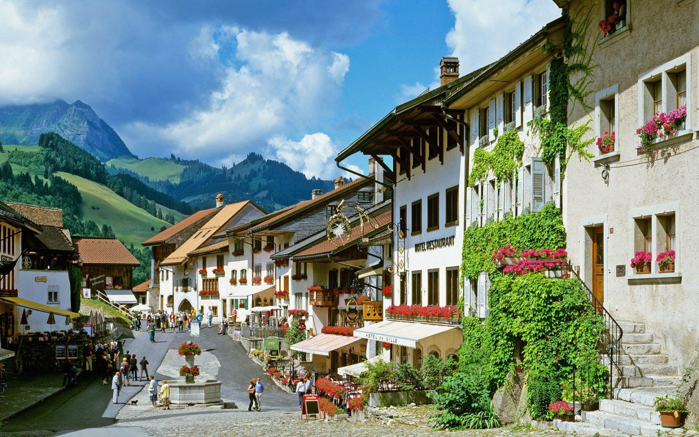 1440x900 Beautiful Village Wallpaper Switzerland