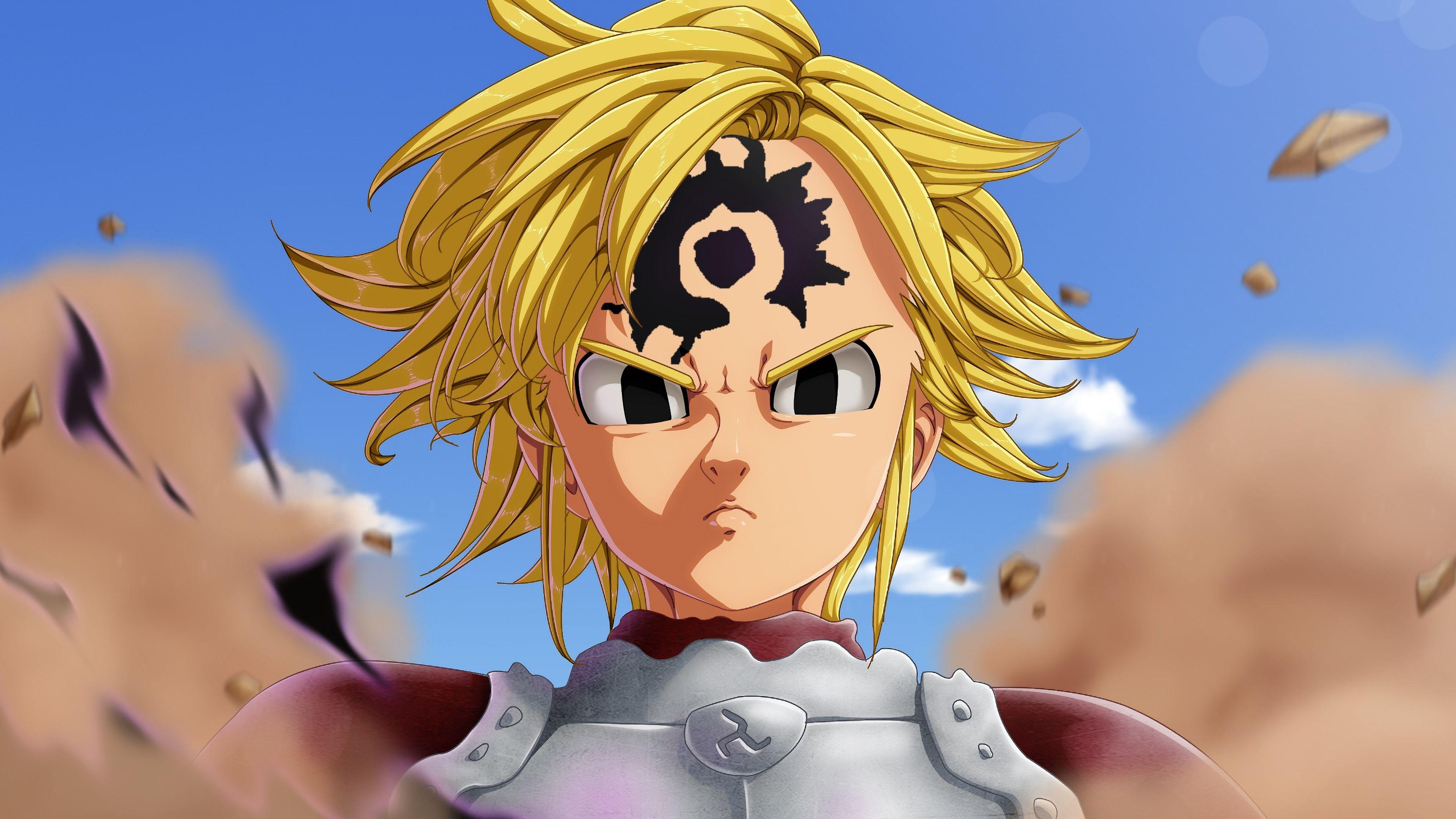 3840x2160 Meliodas, Demon Mark, Nanatsu no Taizai, 4K wallpaper