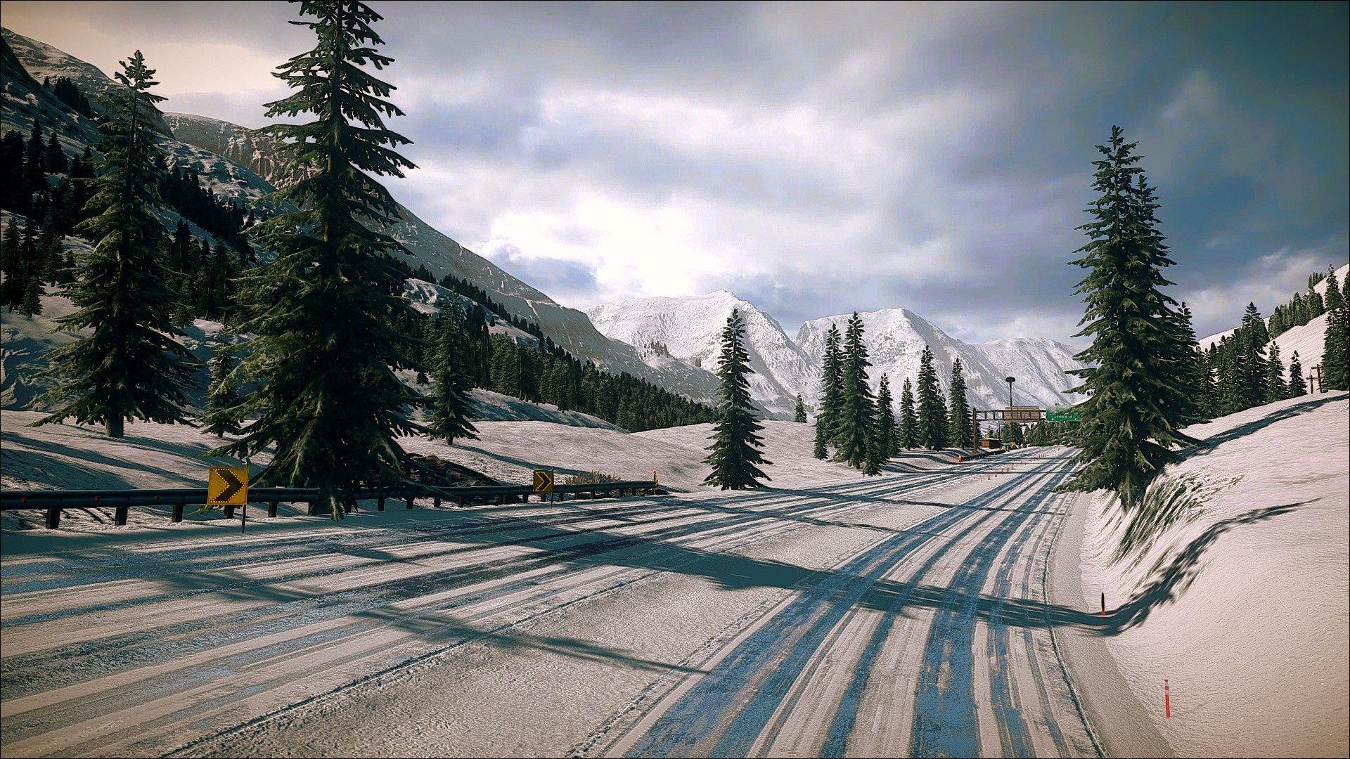1920x1080 snowy highway. Mountain picture, Winter scenes, Winter mountain