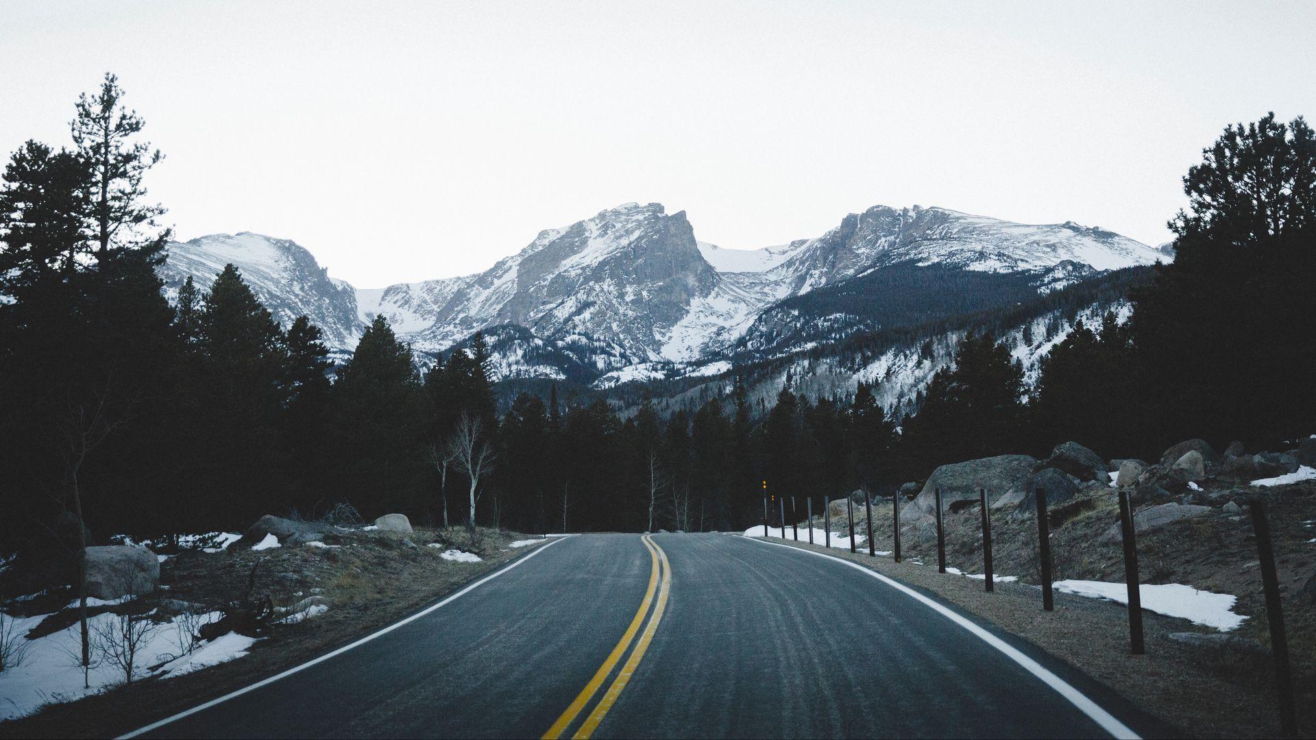 1920x1080 Mountain Road HD Wallpaper 1080p