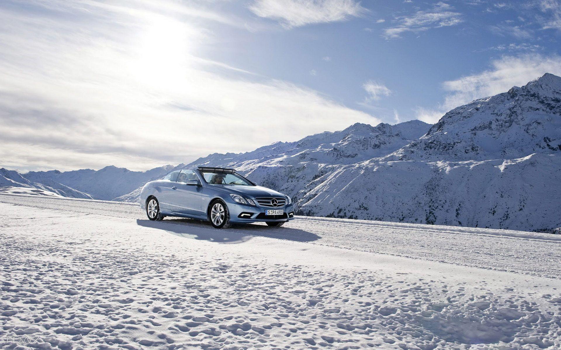 1920x1200 mercedes e klasse coupe on a mountain road in the winter wallpaper. HD wallpaper gallery