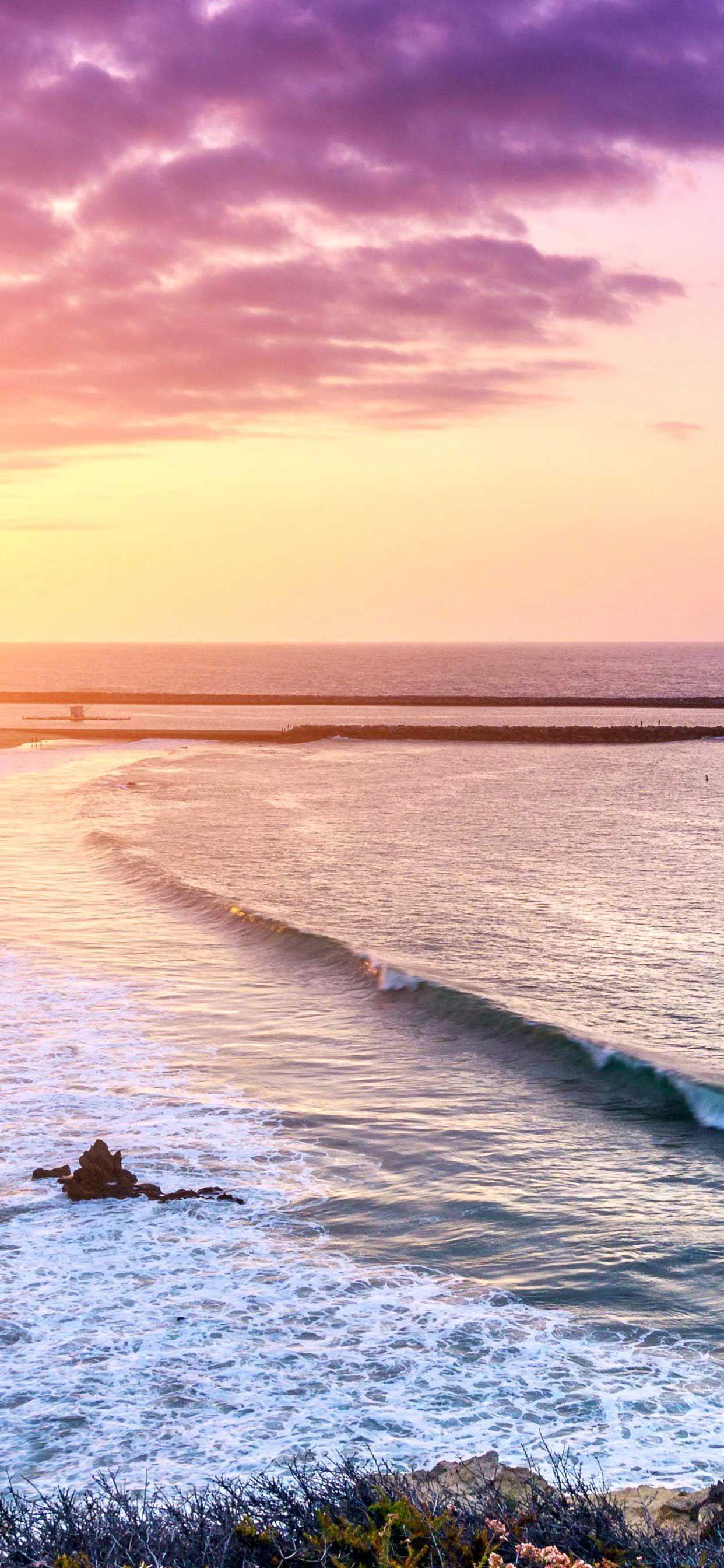 1242x2688 iPhone Wallpaper corona del mar newport beach HD. Sunset nature, Scenery, Nature picture