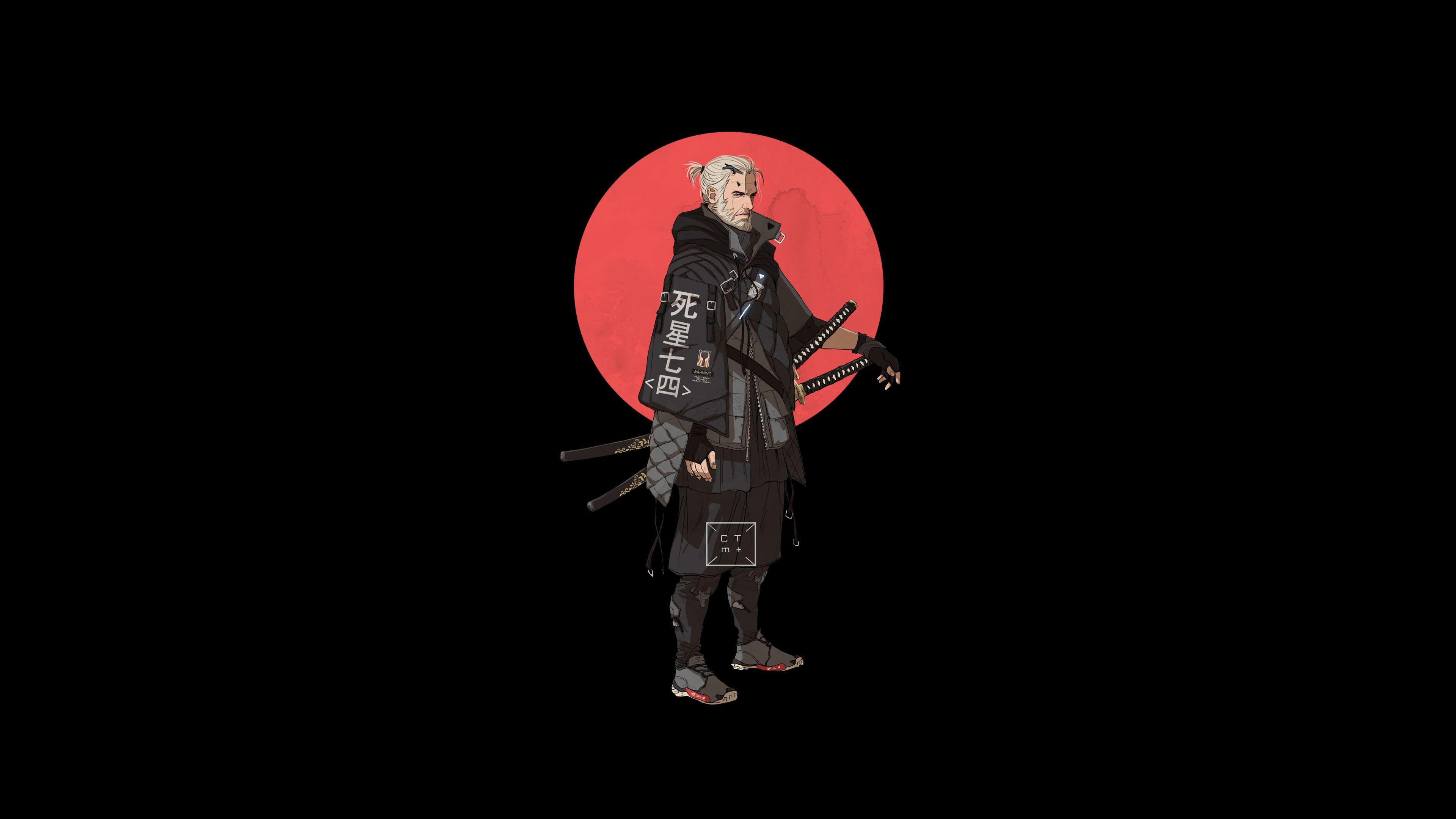 3840x2160 4k Minimal The Witcher Wallpaper