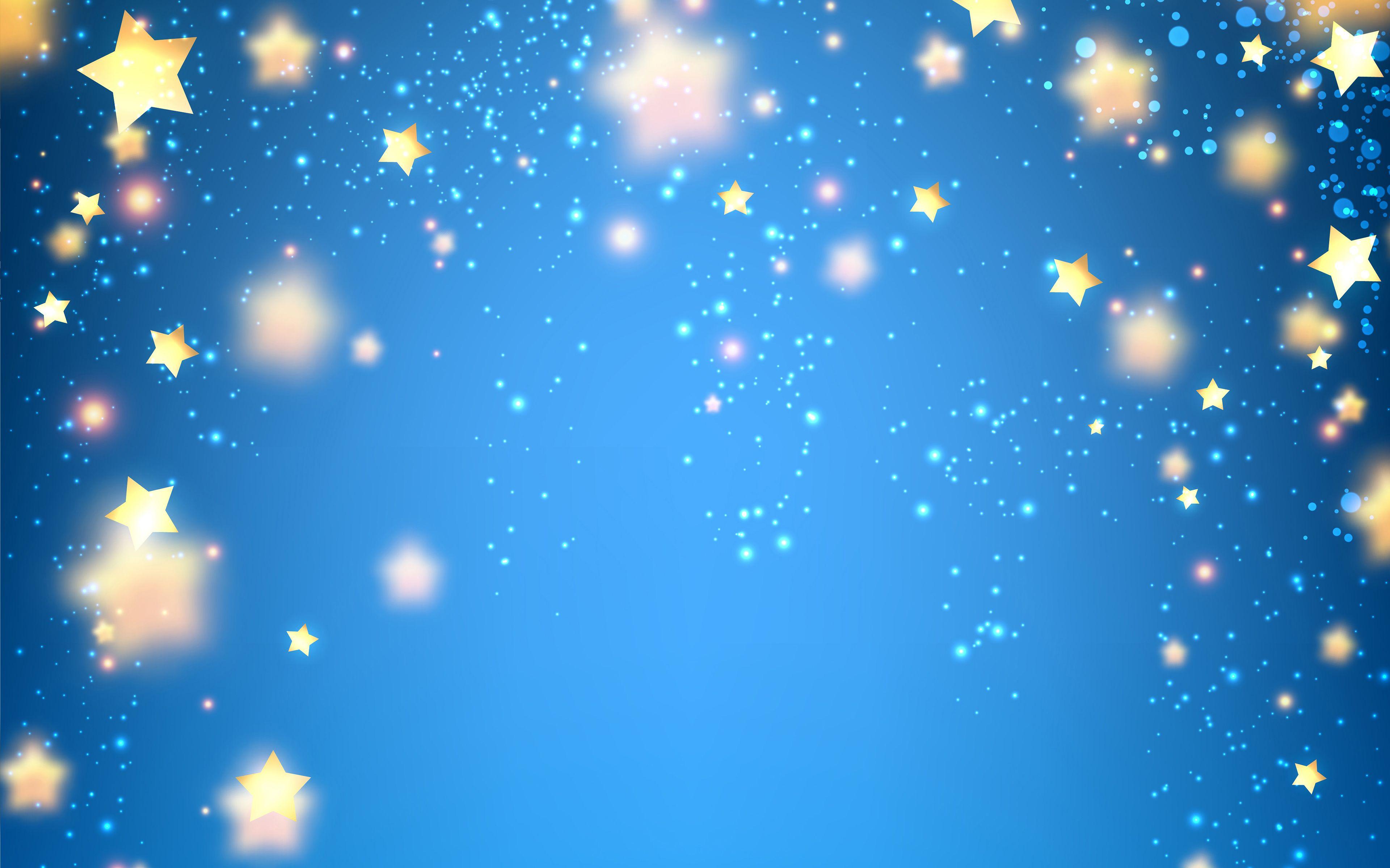 Blue Stars Background Wallpaper