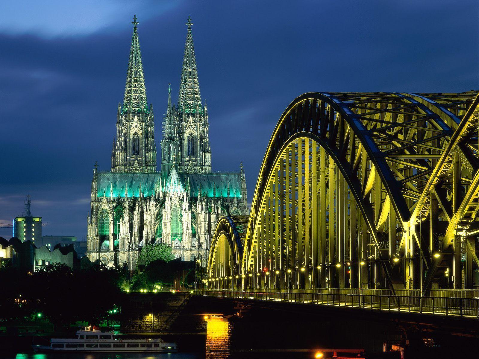 1600x1200 Cologne Cathedral Hohenzollern Bridge Germany Wallpaper
