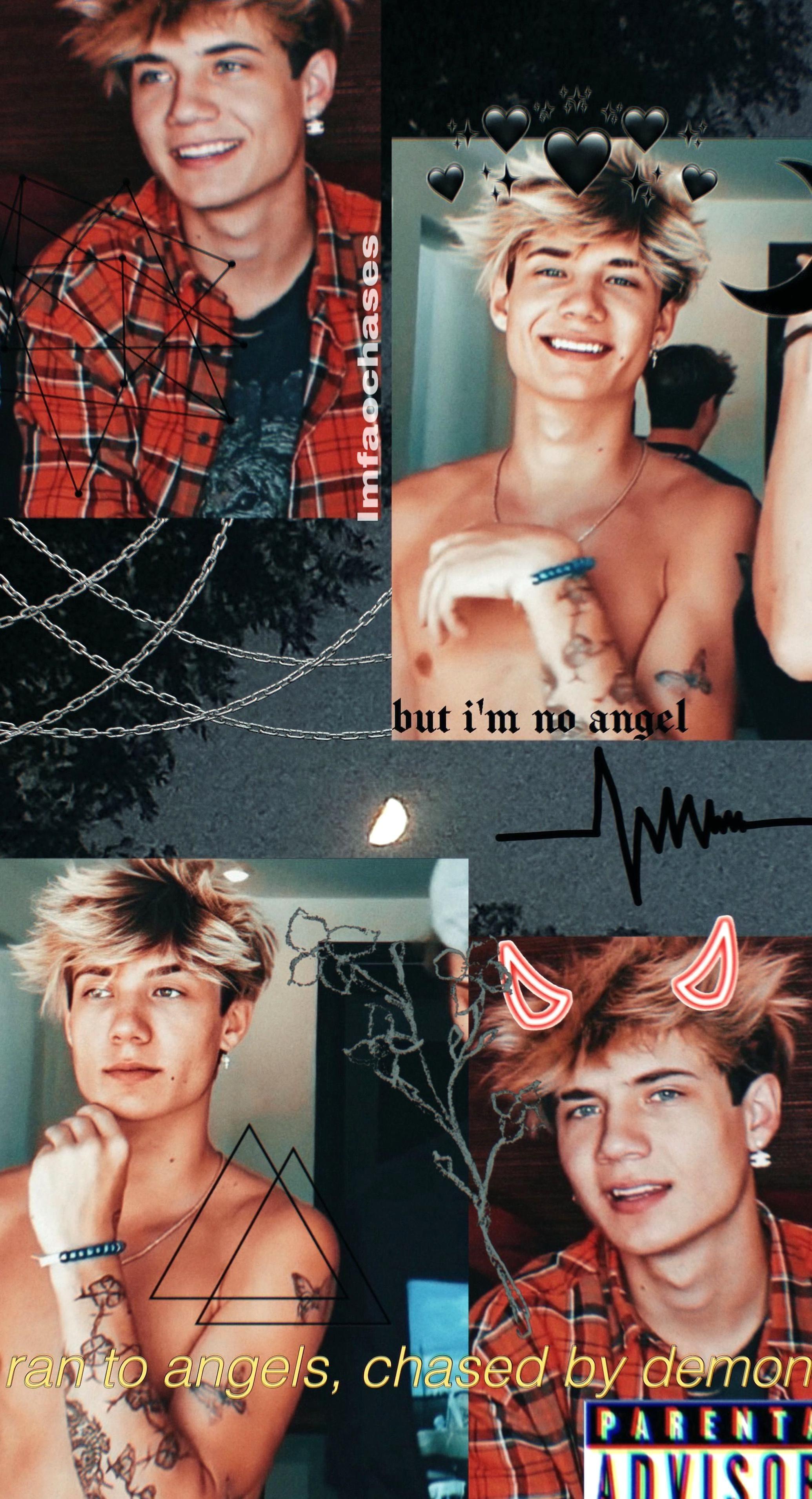 2070x3820 made by me wallpaper jaden hossler aesthetic angelsdemons tiktoker and rockstar - Cute boy wallpaper, Boyfriend wallpaper, Boys wallpaper