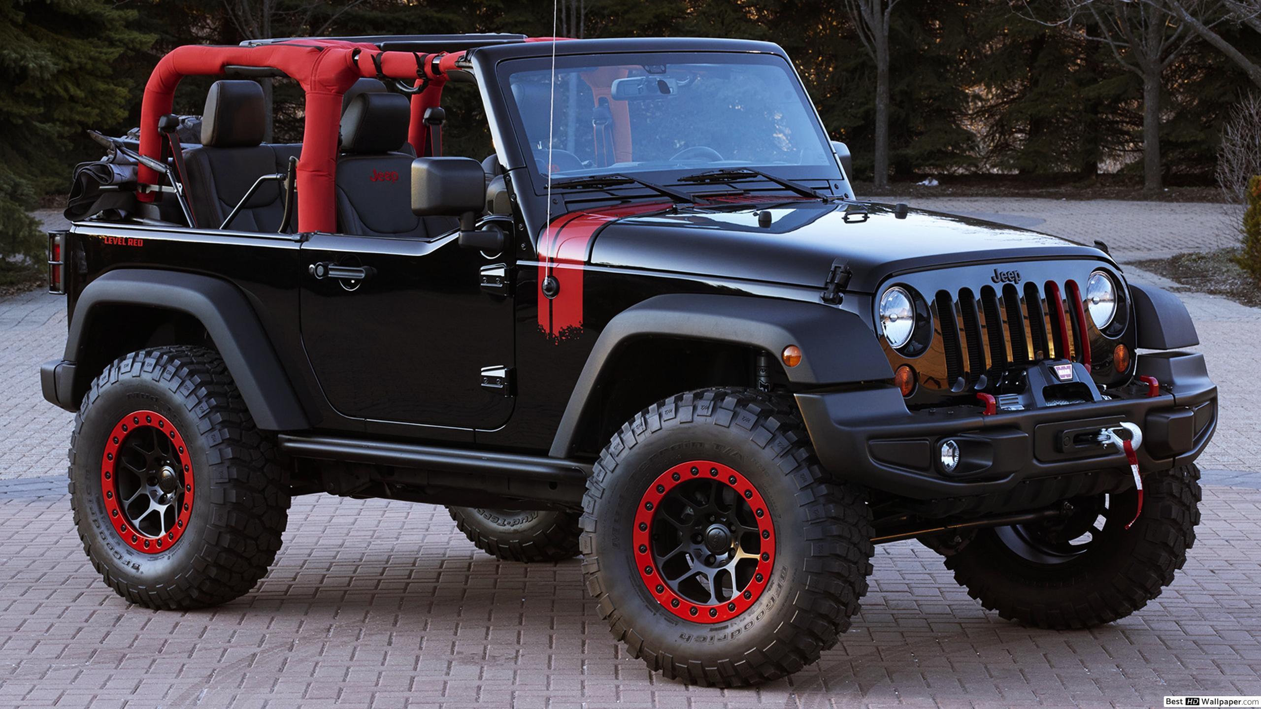 2560x1440 Black Jeep Wrangler HD wallpaper download