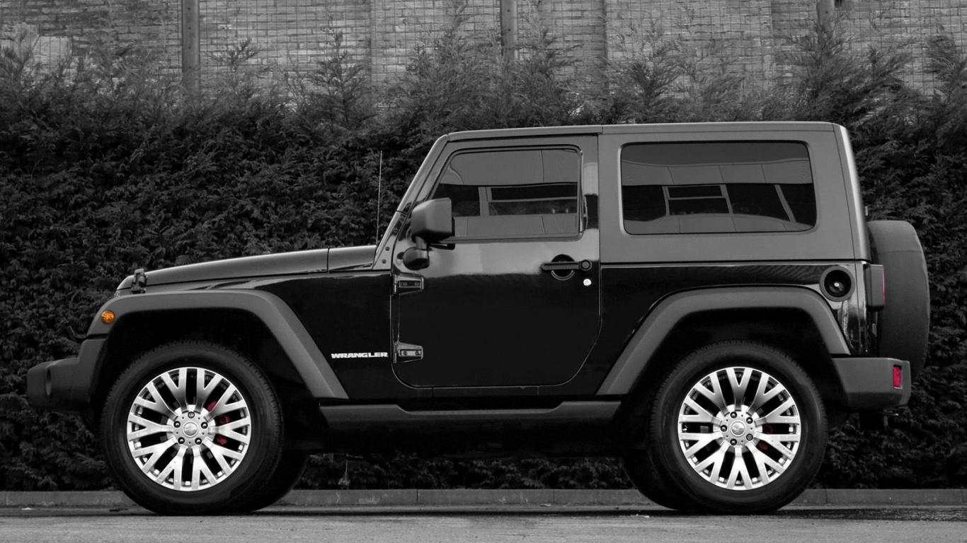 1366x768 Flame Decals For Jeep Wrangler HD Wallpaper