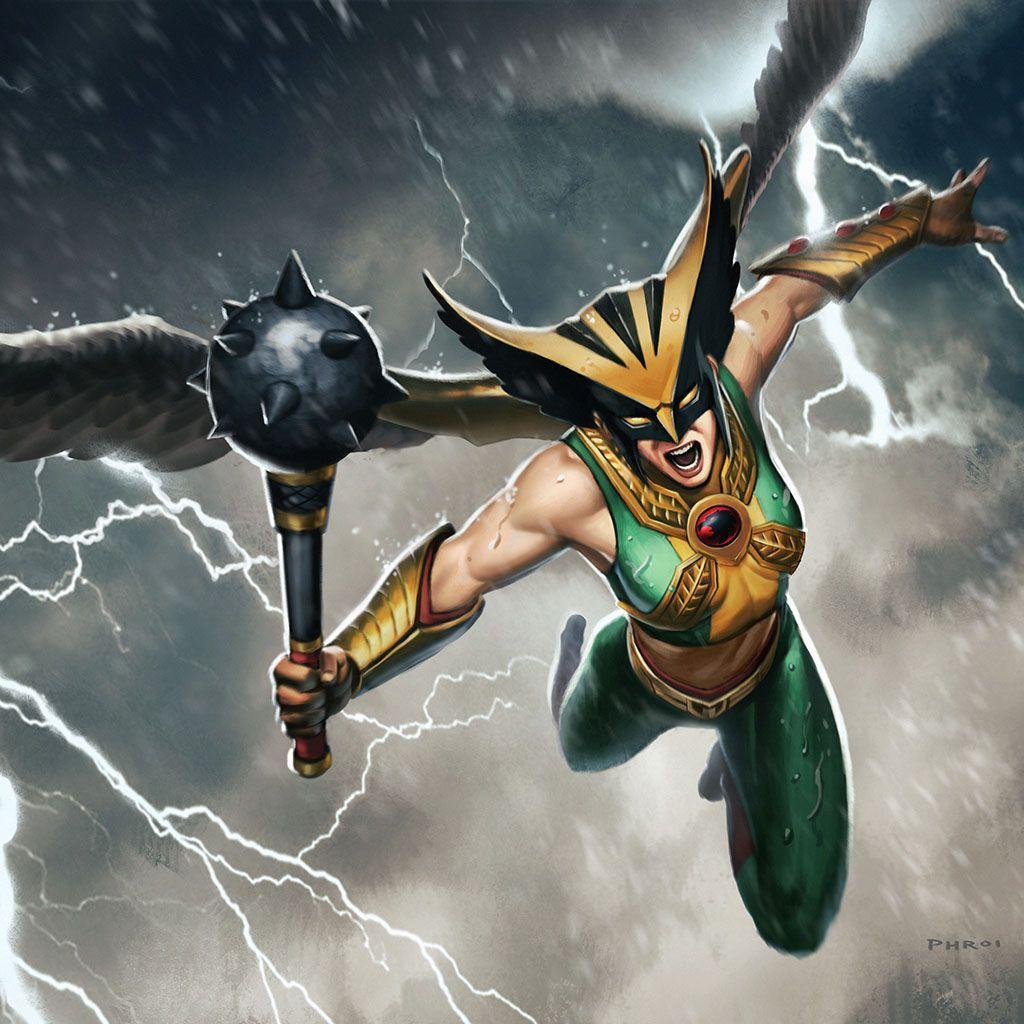 1024x1024 Hawkgirl Wallpaper