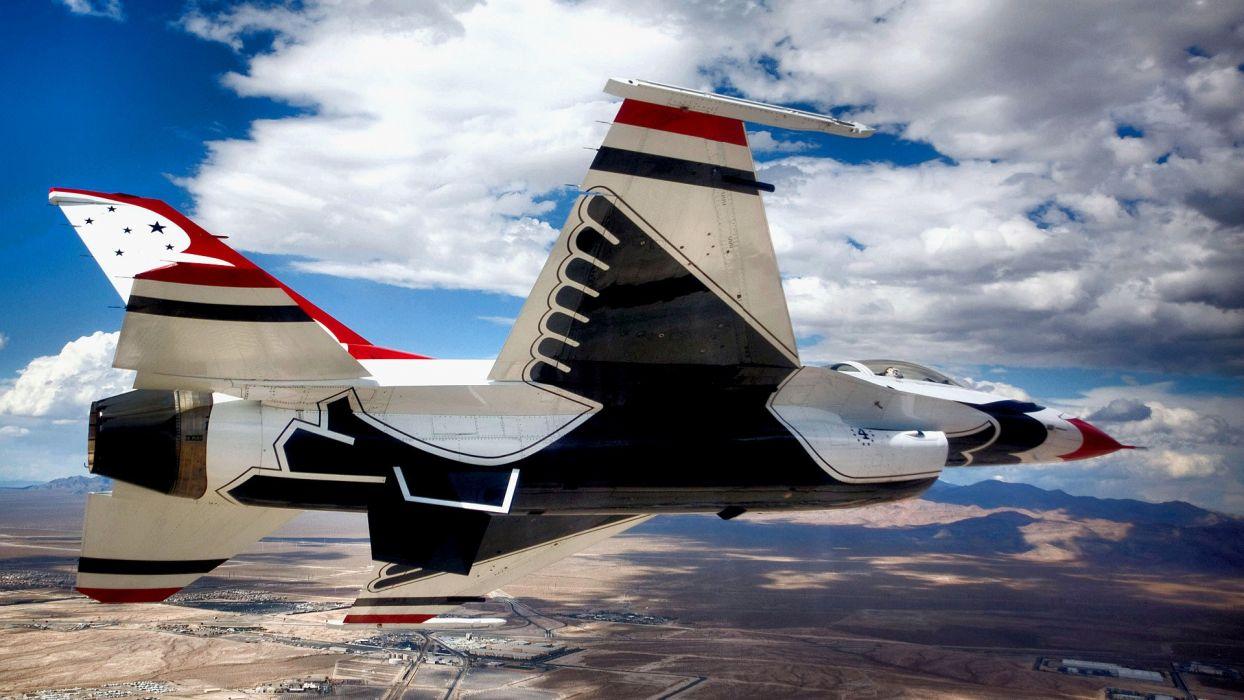 1244x700 F 16 Thunderbird Wallpaper