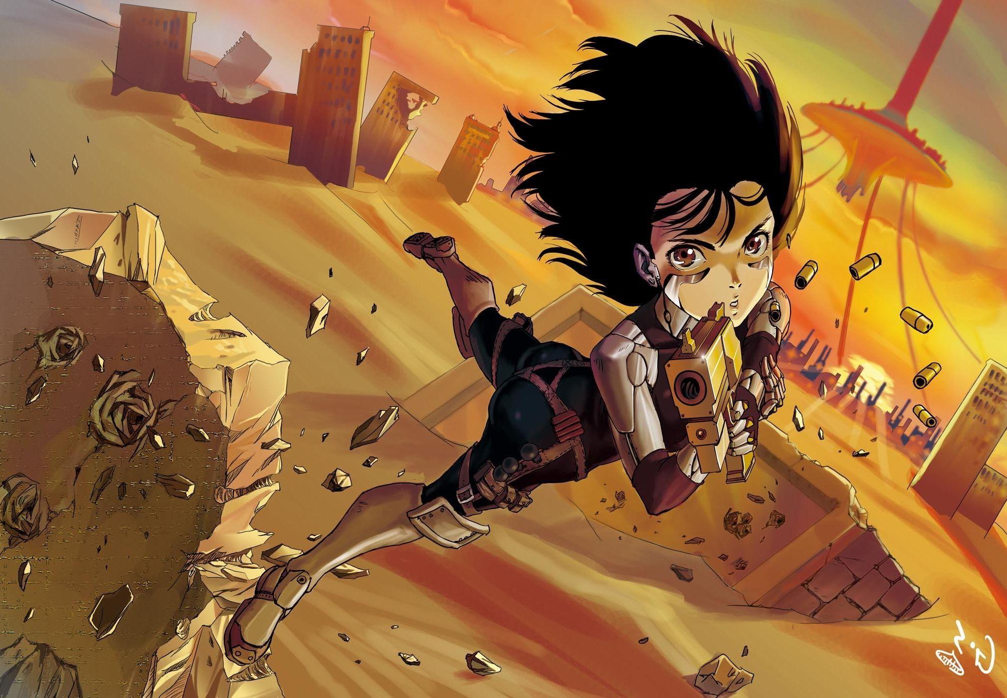 2019x1400 guns, Gally, Gunnm, cyborgs, Battle Angel Alita wallpaper
