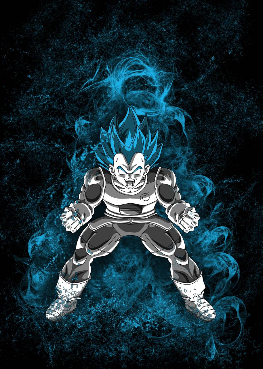 vegeta turns royal blue