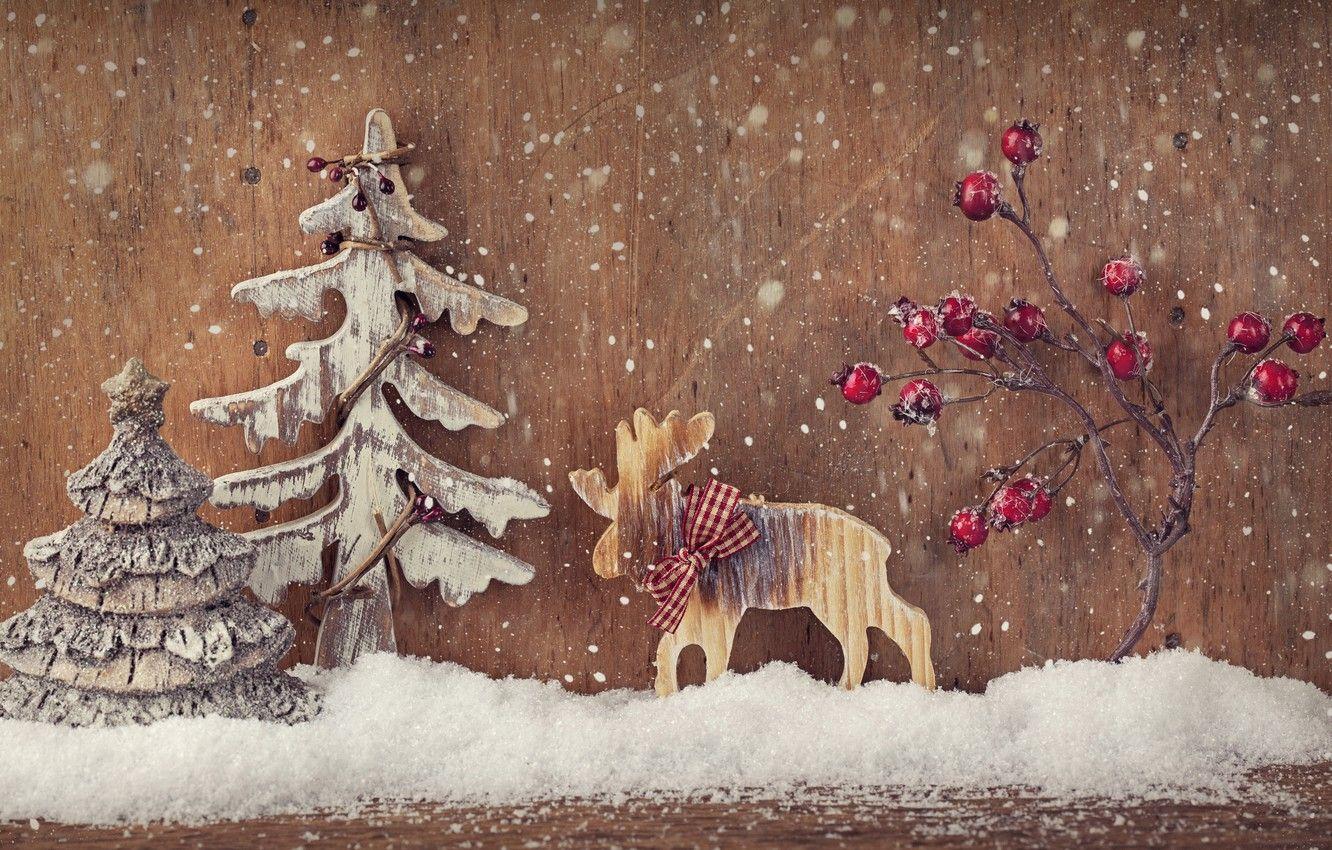 1332x850 Wallpaper decoration, berries, tree, New Year, Christmas, Christmas, vintage, wood, New Year, decoration, Happy, Merry image for desktop, section новый год