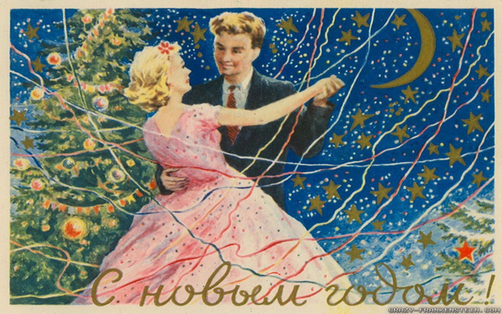 1680x1050 Vintage New Year Wallpaper
