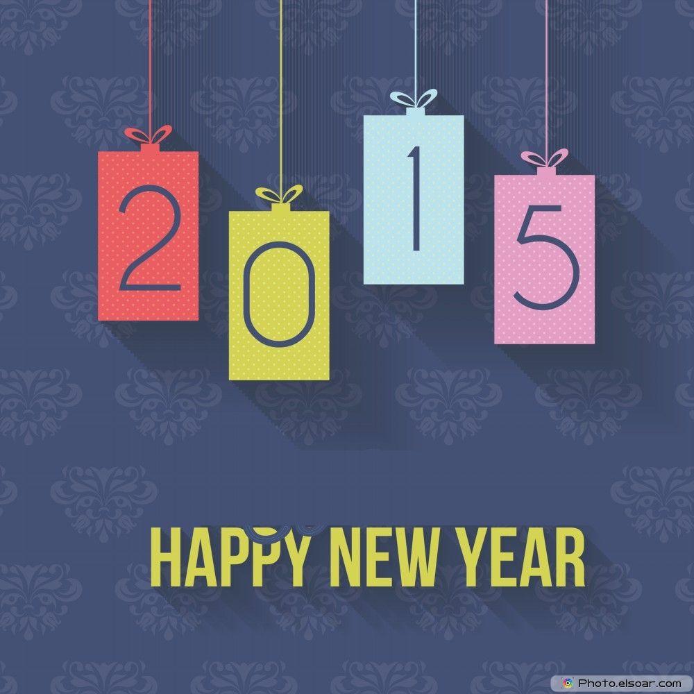 1000x1000 New Year S Day 2015 Vintage Card